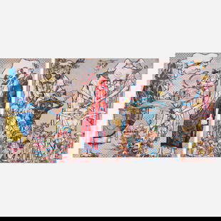Takashi Murakami, Two works: Takashi Murakami Clairvoyance; 4 Arhats, One With Four Eyes (two works) 2013, 2015 offset lithograph in colors 26.75 h x 26.75 w in (68 x 68 cm) Signed and numbered to lower right of each work