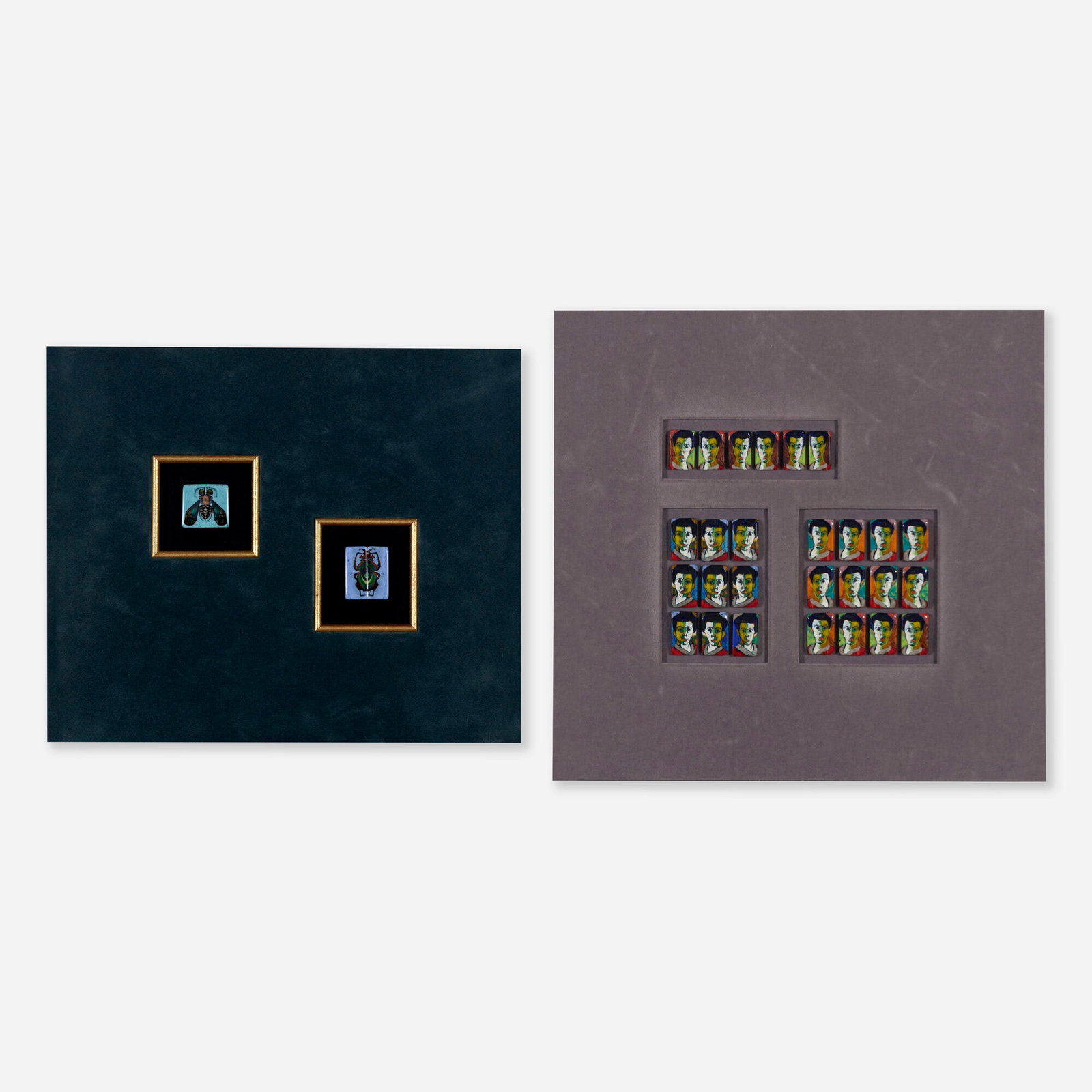 Dinah Hulet, Collection of twenty-nine framed murrine (1 of 4)