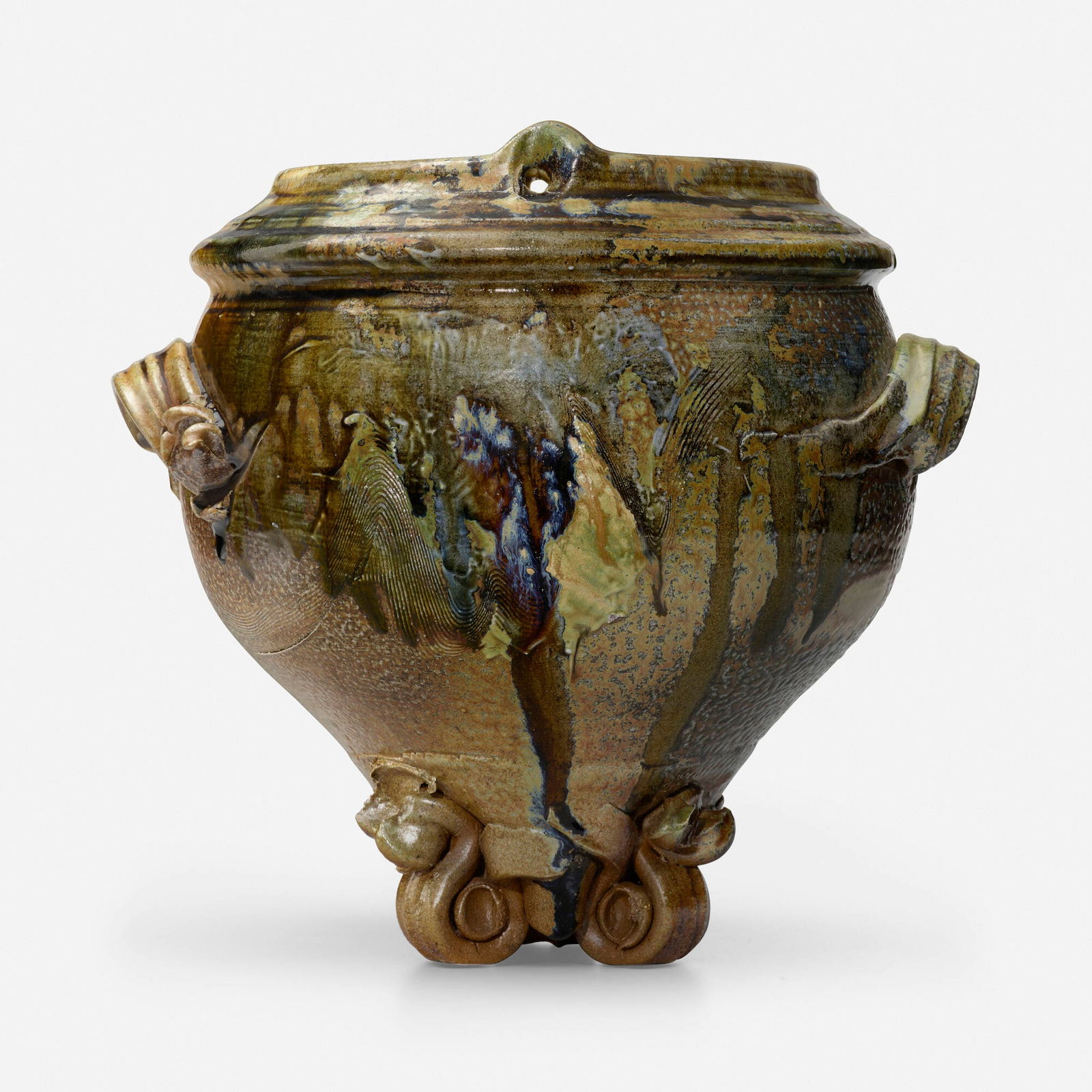 Don Reitz, Urn with 2 Handles: Don Reitz Urn with 2 Handles USA, 1978salt-glazed stoneware 12.5 h x 13 w x 11.75 d in (32 x 33 x 30 cm) Incised signature to underside 'Reitz'. Provenance: Udinotti Ga