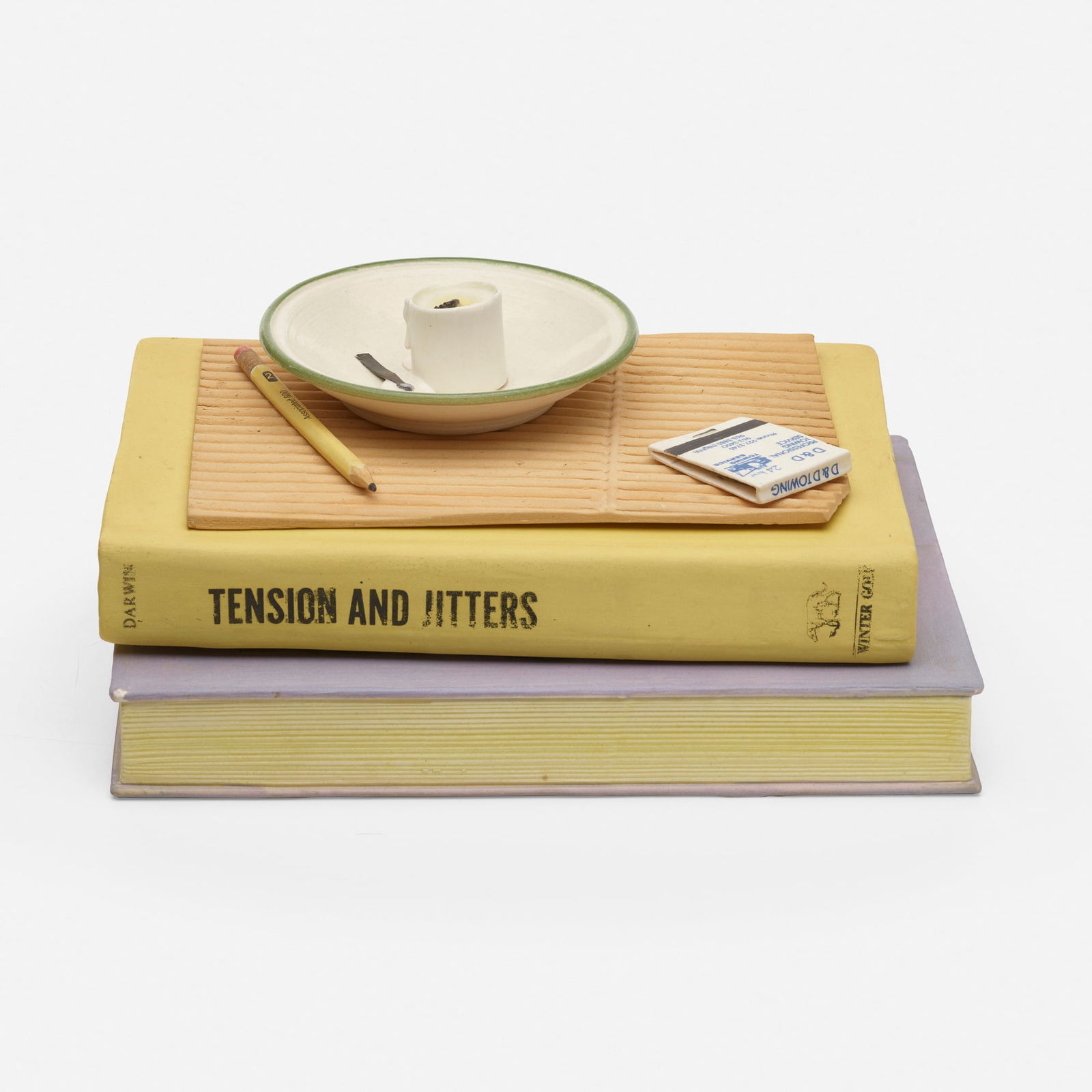 Richard Shaw, Untitled (box): Richard Shaw Untitled (box) USA, 1985trompe l'oeil hand-decorated and glazed porcelain 4.5 h x 9.75 w x 7.75 d in (11 x 25 x 20 cm) This work functions as a lidded box. Signed and dated