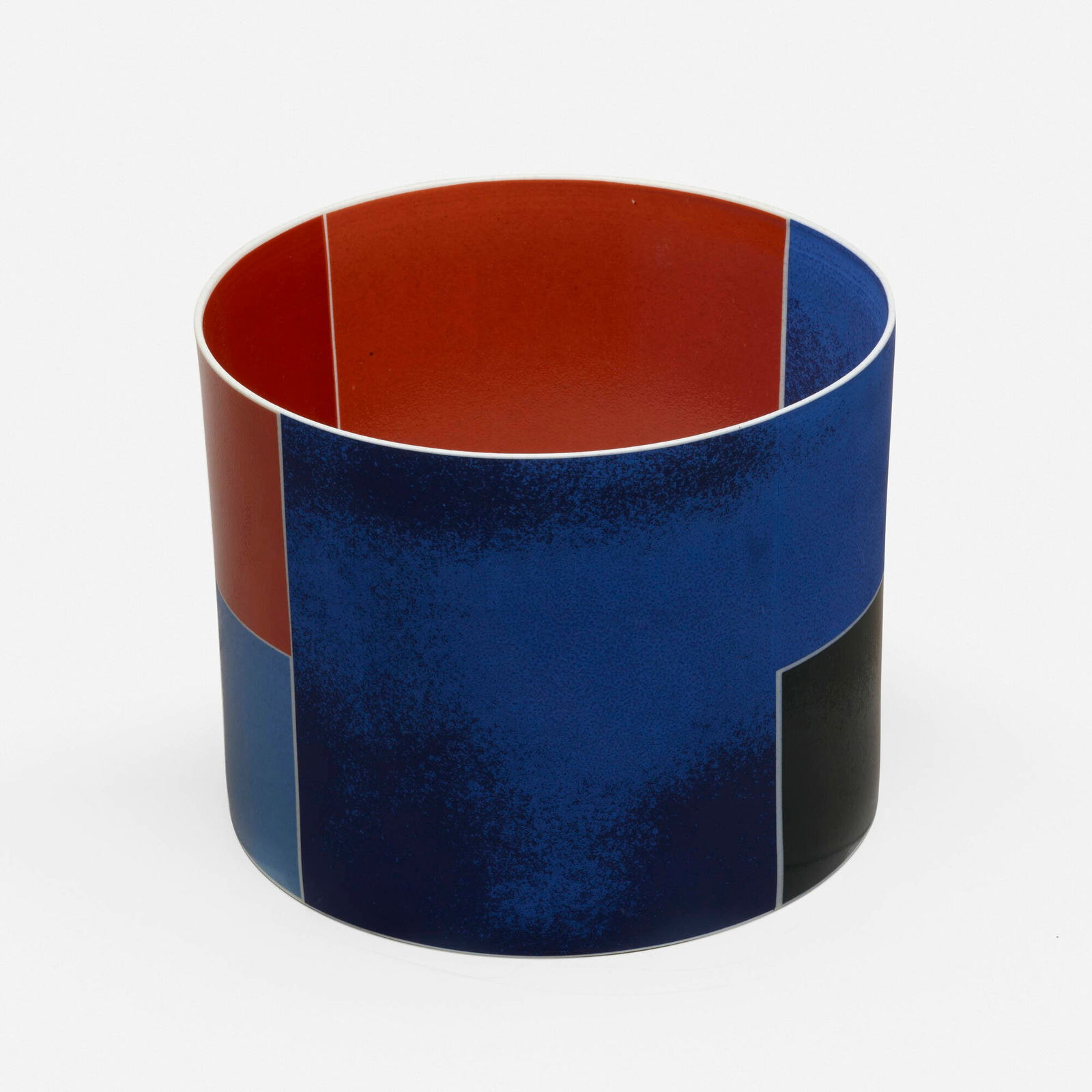 Bodil Manz, Cylinder No. 5: Bodil Manz Cylinder No. 5 Denmark, 2000molded and transfer-decorated porcelain 7.5 h x 9 w x 9.375 d in (19 x 23 x 24 cm) Glazed signature to underside 'Bodil Manz'. Sold with a digital copy o