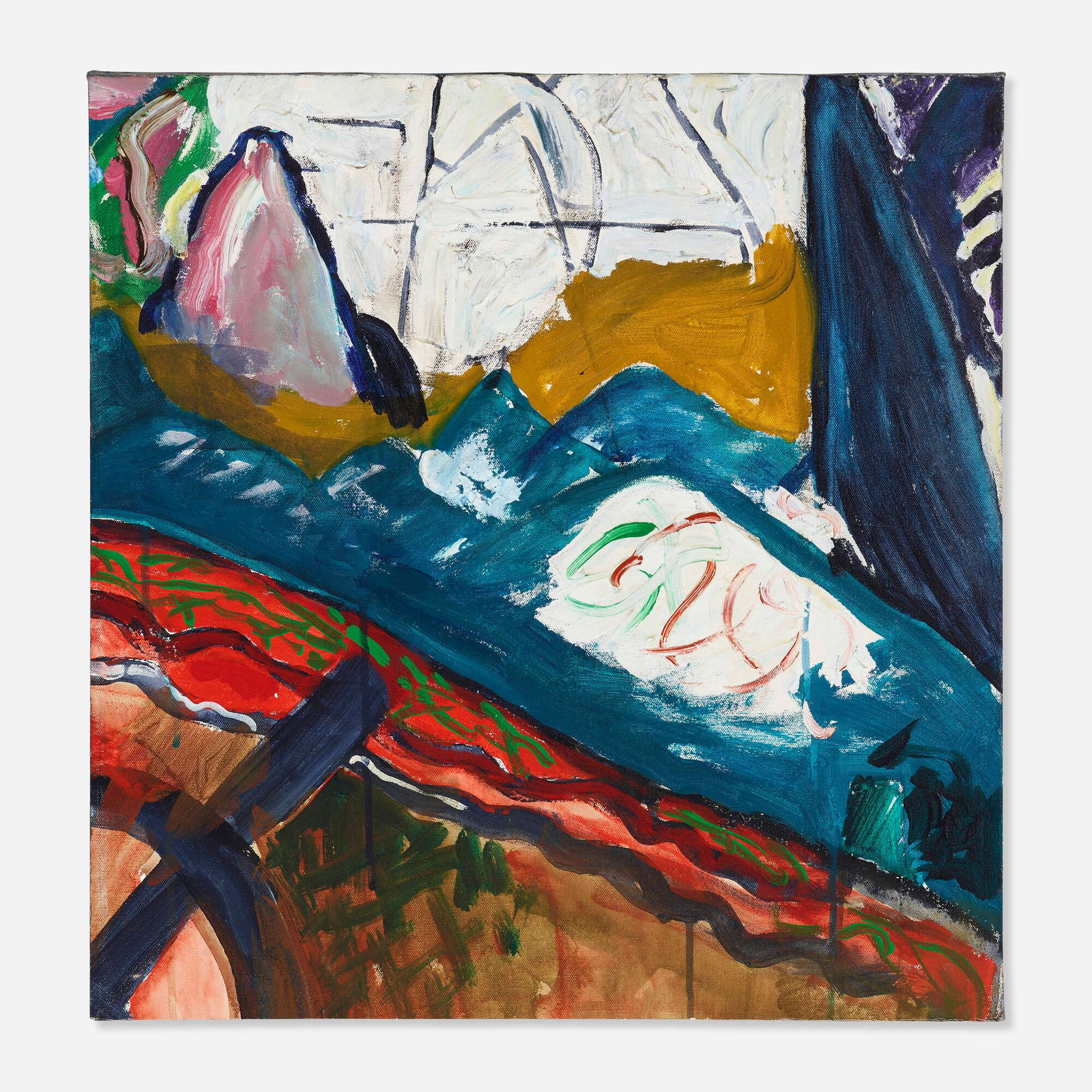 Connie Fox, Pecos #5: Connie Fox Pecos #5 acrylic on canvas 21.375 h x 20.625 w in (54 x 52 cm) Signed and titled to verso 'Connie Fox Pecos #5'. Provenance: Acquired directly from the artist, Col