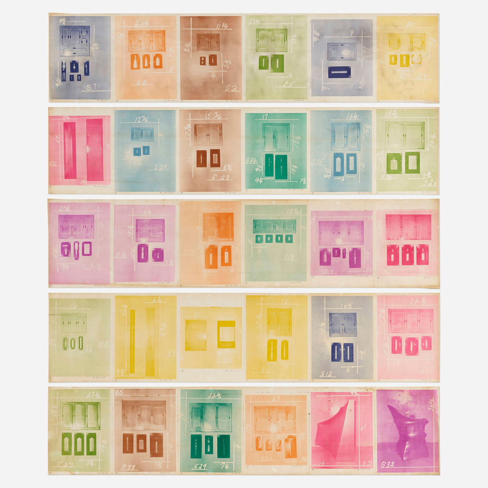 Les Levine, Untitled (five works) (1 of 3)