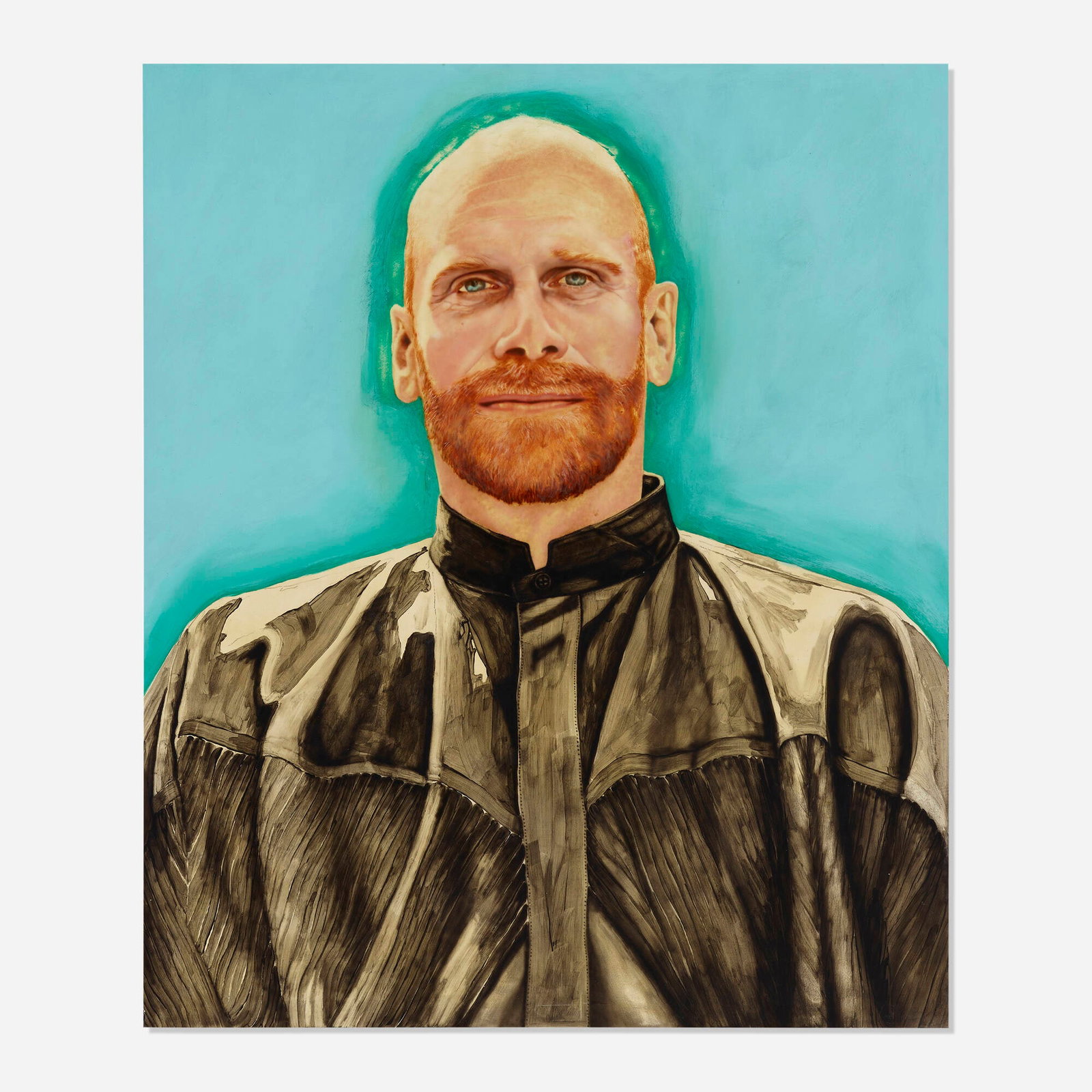 Joe Nicastri, Aladar Marberger: Joe Nicastri Aladar Marberger 1986 polymer fresco on panel 26.5 h x 22.25 w in (67 x 57 cm) Signed, titled and dated to verso 'Aladar Marberger Joe Nicastri 9.1.86'. Provenance:<