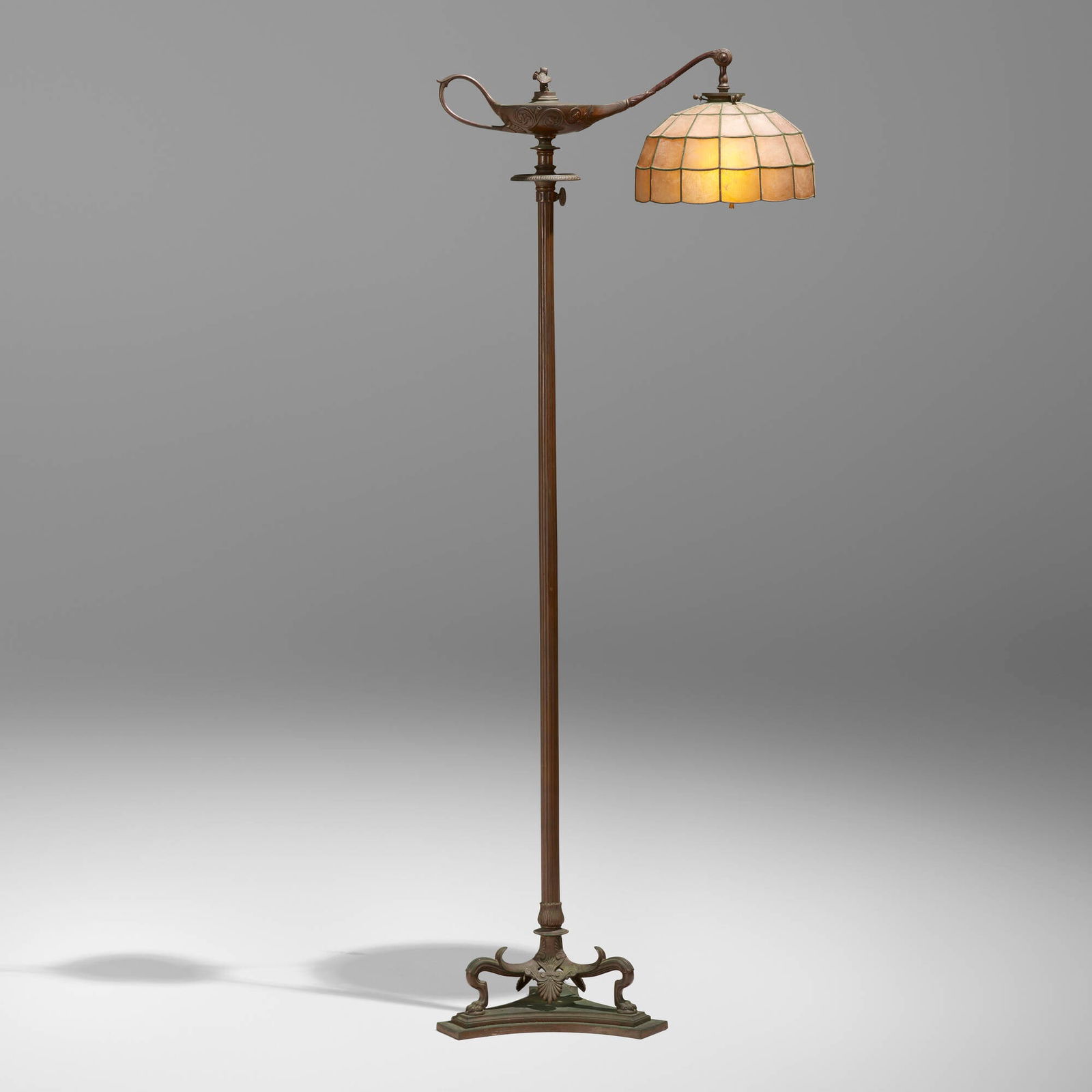 Tiffany Studios, Aladdin (Pompeian) floor lamp with Kapa shade (1 of 6)