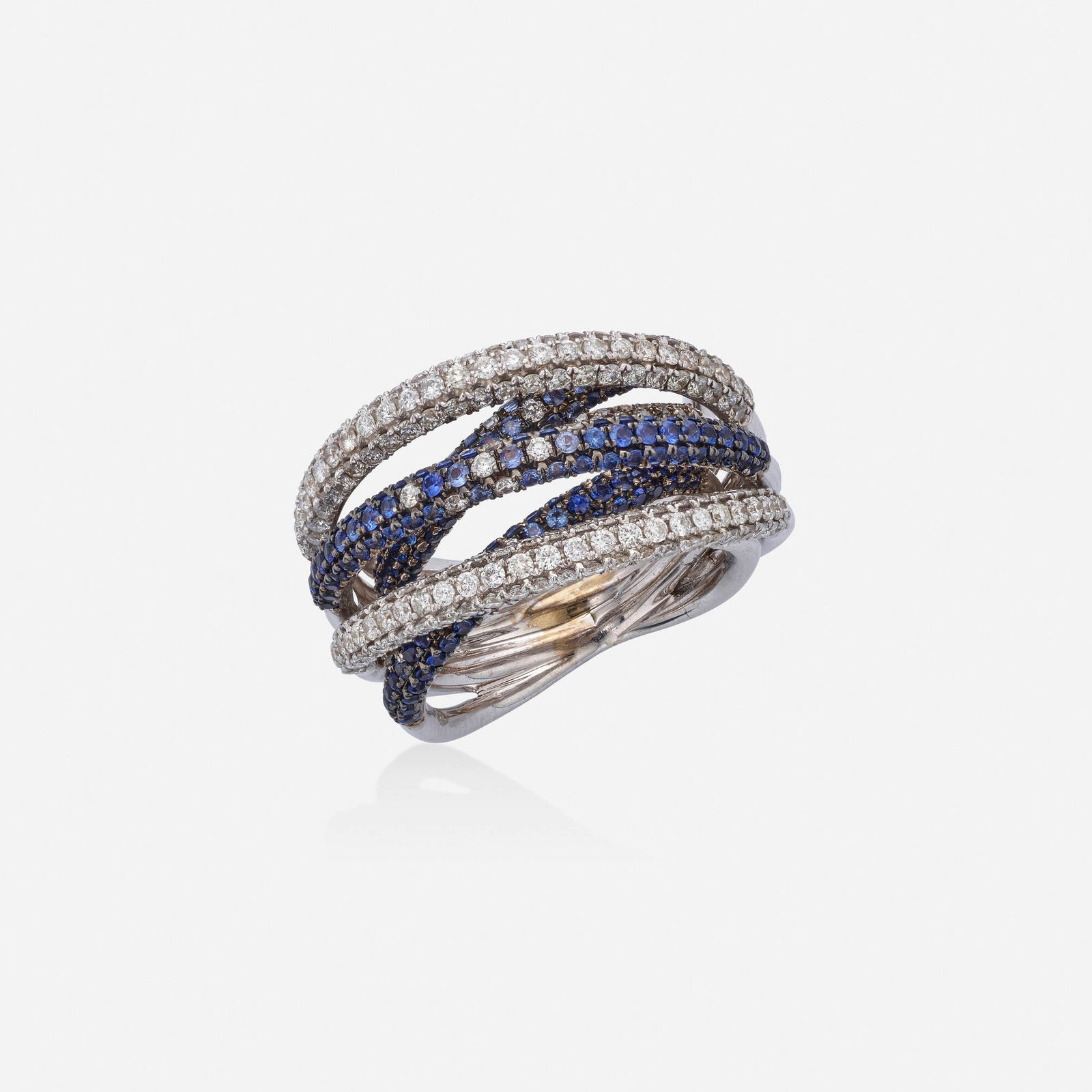 Salavetti, Sapphire, diamond, and white gold ring (1 of 3)