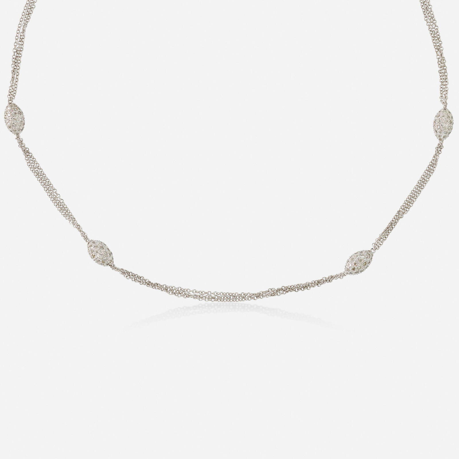 Diamond and white gold necklace (1 of 3)