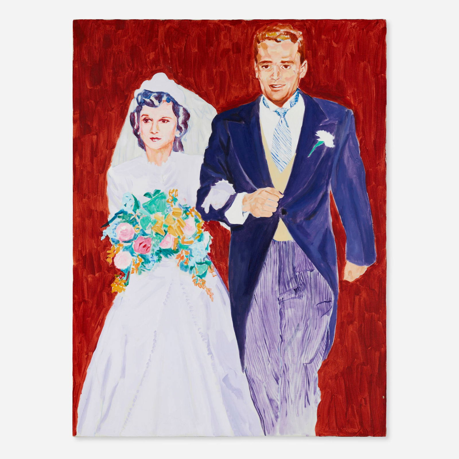 Walter Robinson, Mom & Dad: Walter Robinson Mom & Dad 1982oil on canvas 47.75 h x 36 w in (121 x 91 cm) Signed, titled and dated to verso 'Mom & Dad 1/82 W Robinson'. This work will ship from Lambertv