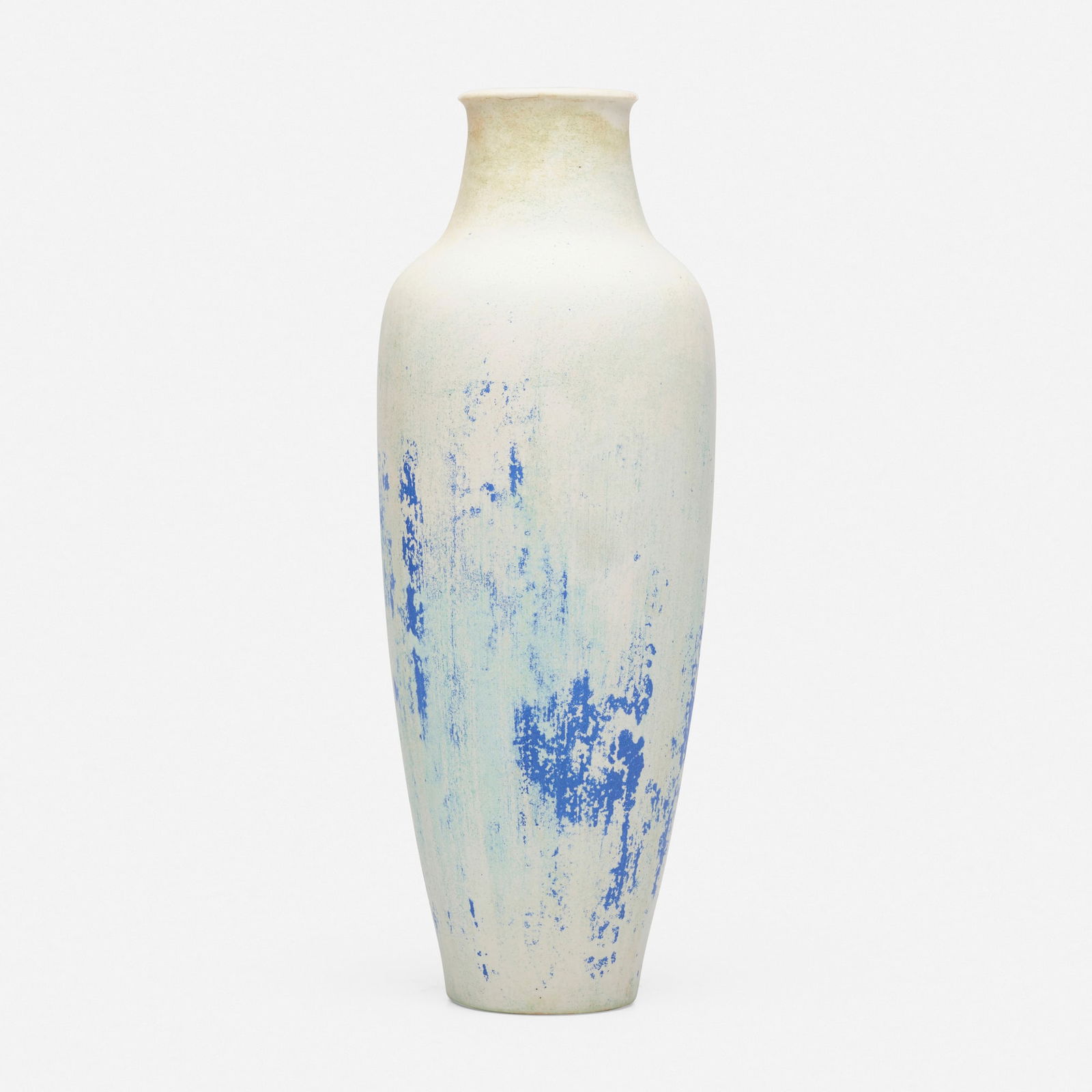 Taxile Doat for University City, Vase: Taxile Doat for University City Vase USA, 1914matte-glazed porcelain 9.75 h x 3.5 dia in (25 x 9 cm) Vase features an unusual matte glaze. Glazed manufacturer's mark, artist's initials and dat