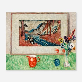 Henry Golden Dearth, Still Life with Landscape