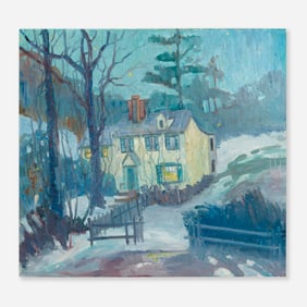 Joseph Barrett, Moonlit Night Near New Hope