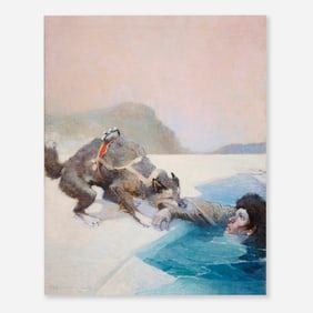 Frank Schoonover, The Freezing Man Was Dragged to Safety
