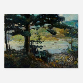 Frank Schoonover, Camp at Mast Hope from Smalley's Camp