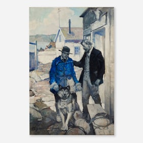 Frank Schoonover, At the Trade-house Door Findley Said Good-by