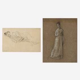 Arthur Bowen Davies, Resting; The Pose (two works)