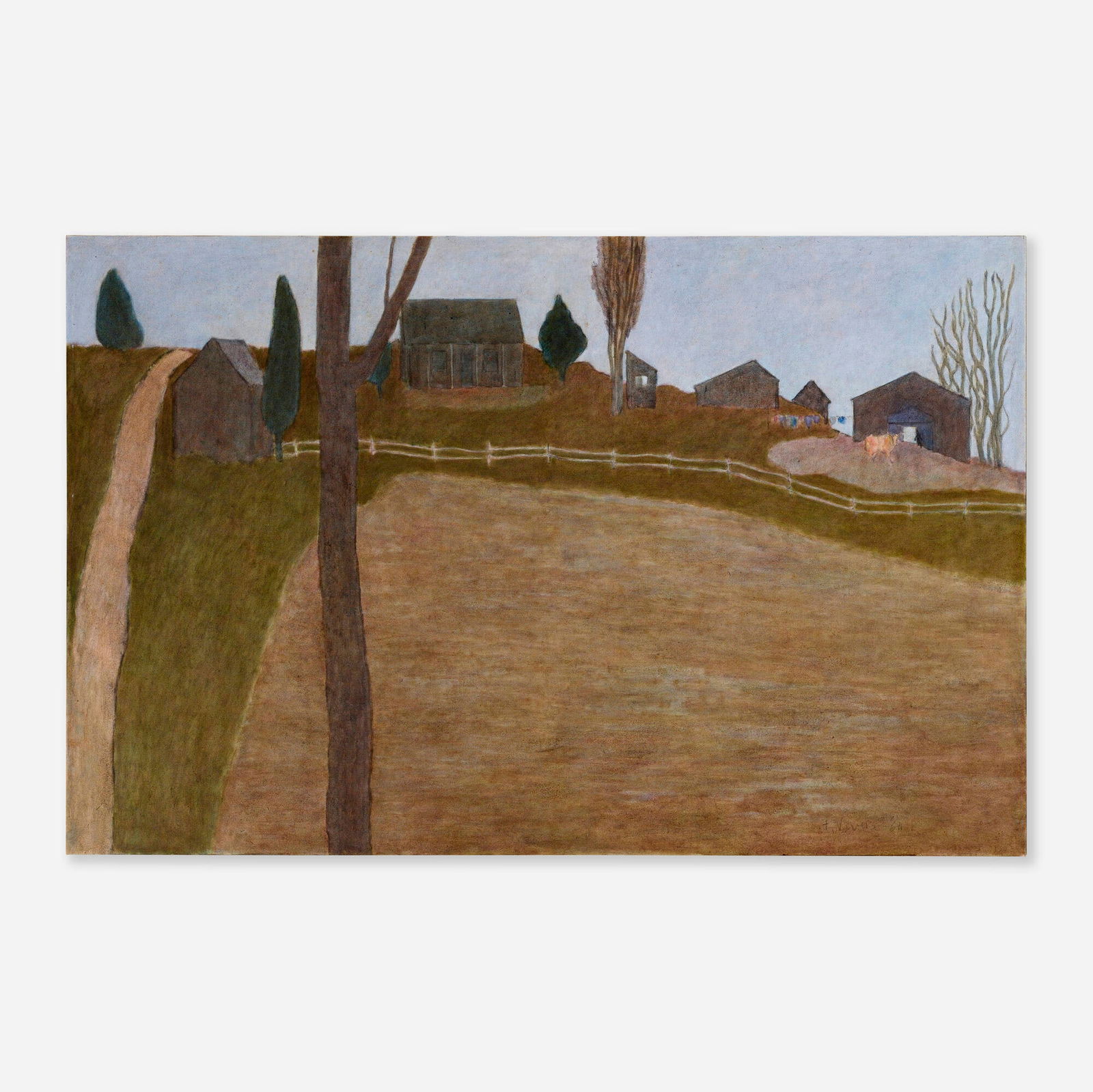 Tony Vevers, Seagrove, Sunset Clouds: Tony Vevers Seagrove, Sunset Clouds 1964oil on canvas 38.25 h x 59.25 w in (97 x 150 cm) Signed and dated to lower right 'T. Vevers '64'. Provenance: Weatherspoon Art G