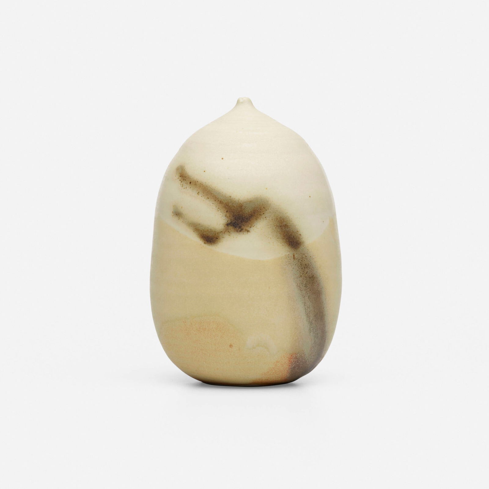 Toshiko Takaezu, Untitled (Closed Form with rattle): Toshiko Takaezu Untitled (Closed Form with rattle) USA, c. 2000glazed porcelain 6.5 h x 4.125 dia in (17 x 10 cm) Incised signature to underside 'TT'. Provenance: Acqui