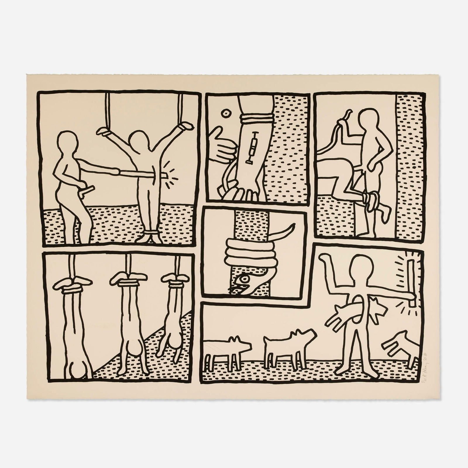 Keith Haring, Untitled (from Blueprint Drawings) (1 of 4)
