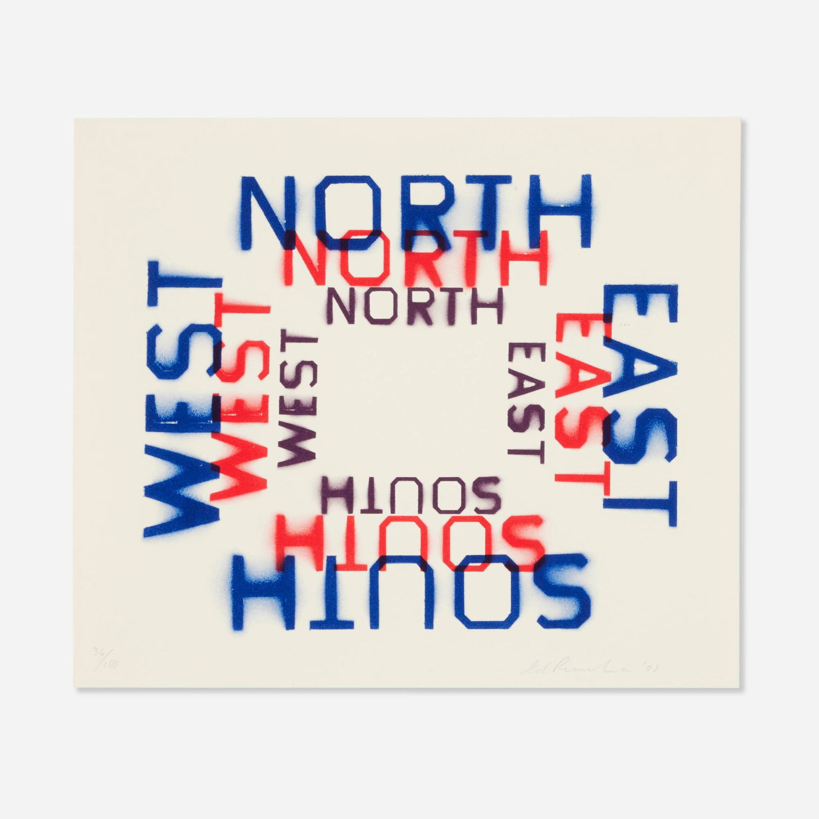 Ed Ruscha, All Points (from the Artists for Obama portfolio) (1 of 4)