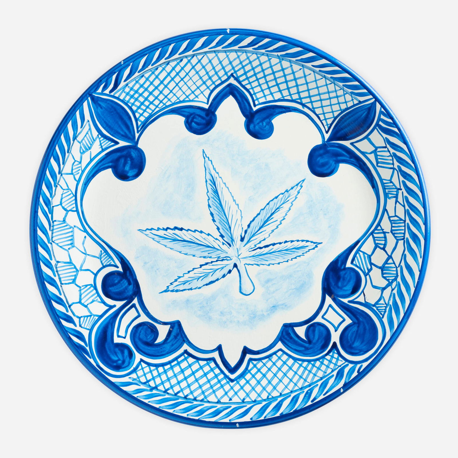 Eduardo Sarabia, History of the World 112: Eduardo Sarabia History of the World 112 2008hand-painted earthenware 1 h x 12.5 dia in (3 x 32 cm) Signed, dated and numbered to verso 'E. Sarabia 2008 #112'. Provenance: