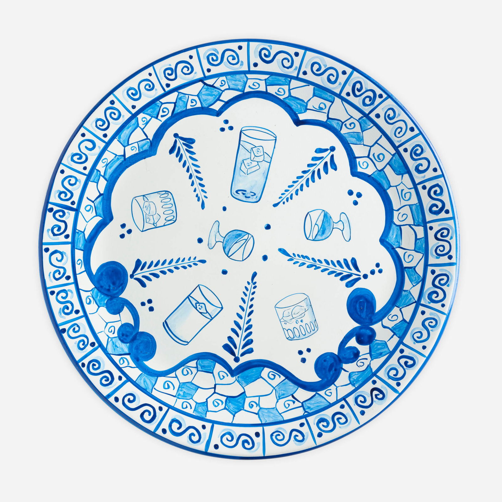 Eduardo Sarabia, History of the World 67: Eduardo Sarabia History of the World 67 2008hand-painted earthenware 1 h x 12.5 dia in (3 x 32 cm) Signed, dated and numbered to verso 'E. Sarabia 2008 #67'. Provenance: