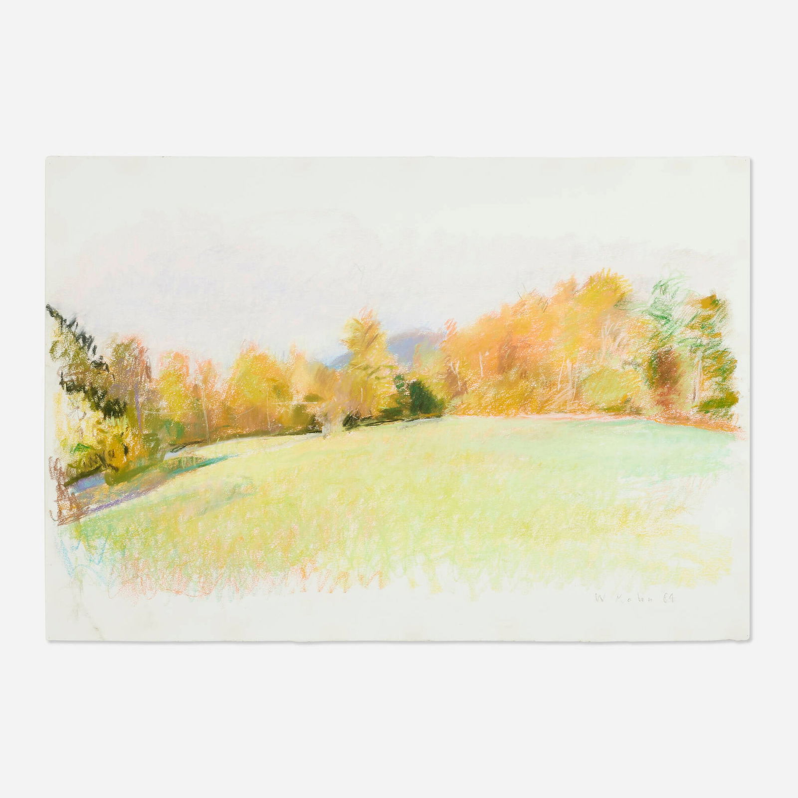 Wolf Kahn, Untitled #3: Wolf Kahn Untitled #3 1984pastel on paper 30 h x 44 w in (76 x 112 cm) Signed and dated to lower right 'W Kahn 84'. Provenance: Vesti, Boston | Private Collection