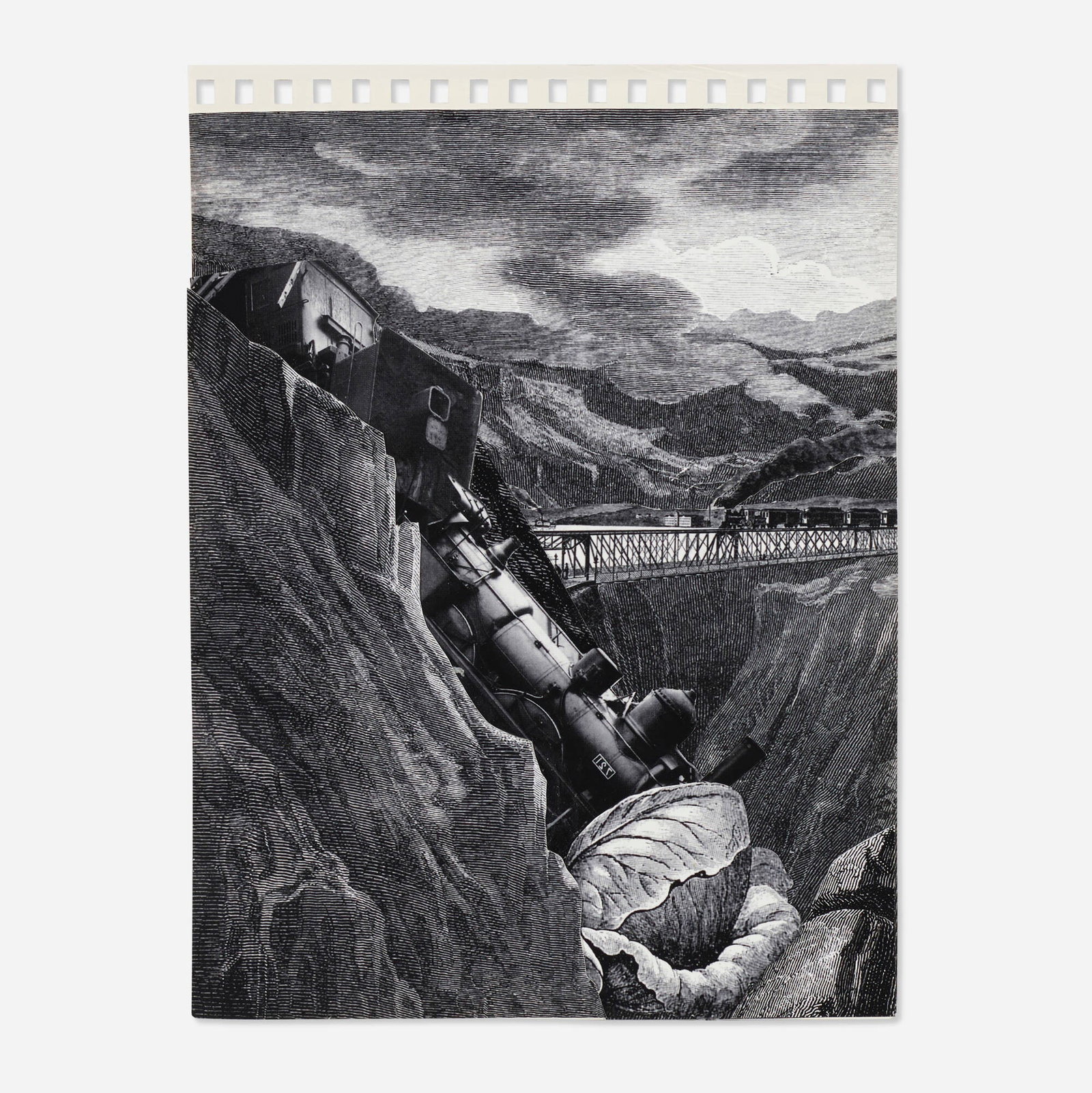 David Gilhooly, Soft Landing: David Gilhooly Soft Landing 2009paper collage on paper 8 h x 6 w in (20 x 15 cm) Signed, titled and dated to verso 'Soft Landing 3-11-09 David Gilhooly'. This work will shi