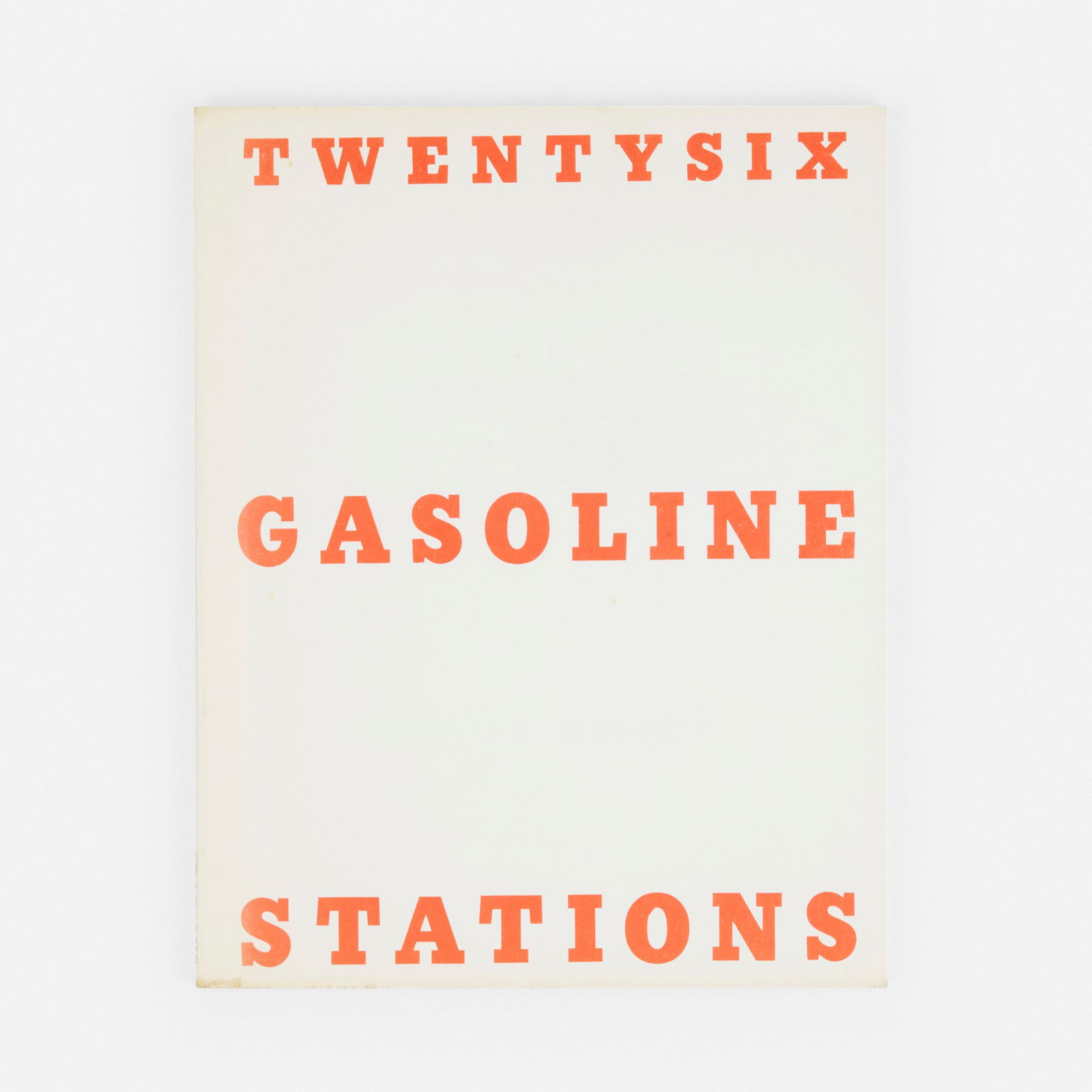 Ed Ruscha, Twentysix Gasoline Stations: Ed Ruscha Twentysix Gasoline Stations 1963 / 1969black offset printing on white paper 7 h × 5.5 w × .25 d in (18 × 14 × 1 cm) This work is from the third edition of