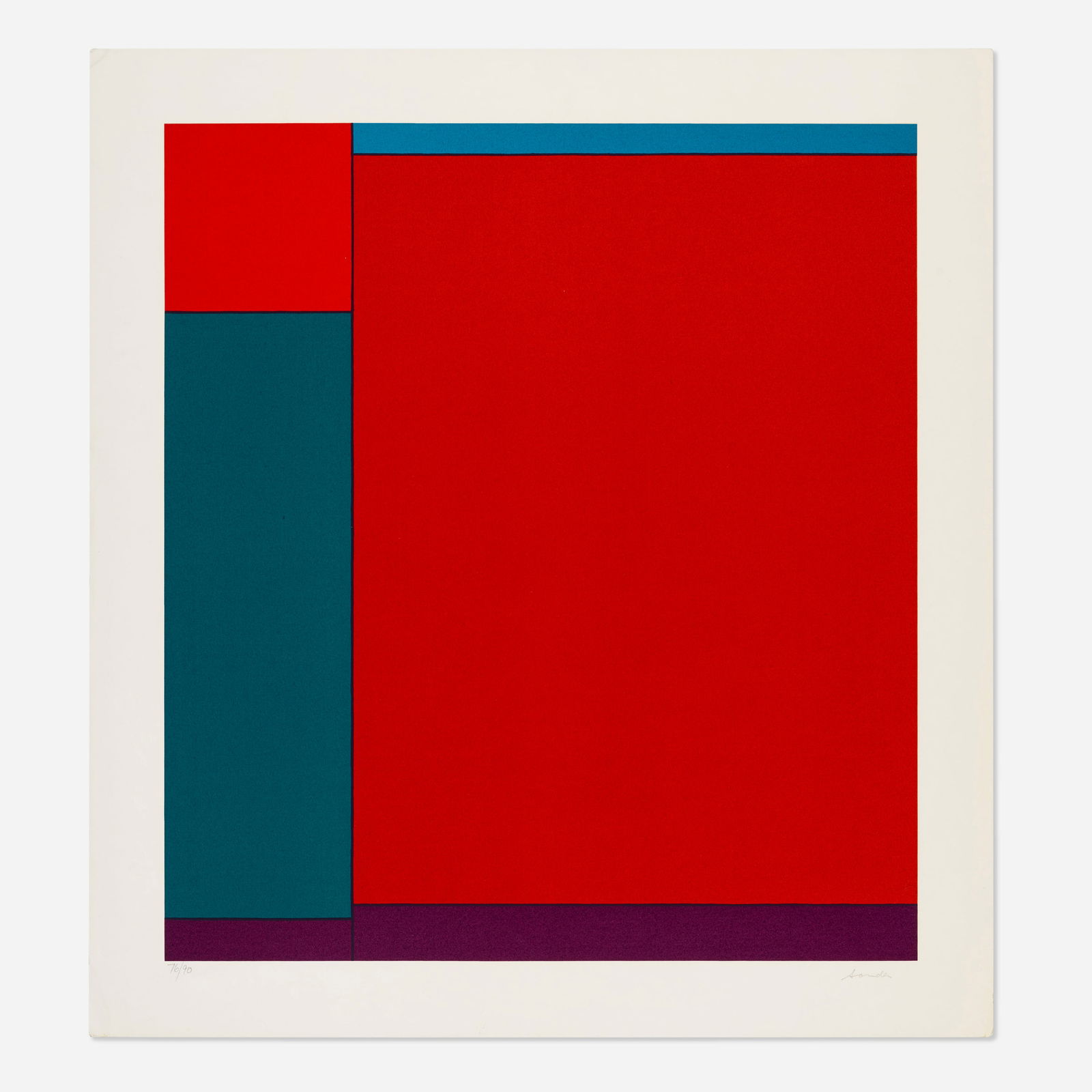 Ludwig Sander, Manitou: Ludwig Sander Manitou 1970screenprint in colors image: 22 h × 19.75 w in (56 × 50 cm) sheet: 26 h × 23.75 w in (66 × 60 cm) Signed and numbered to lower edge R