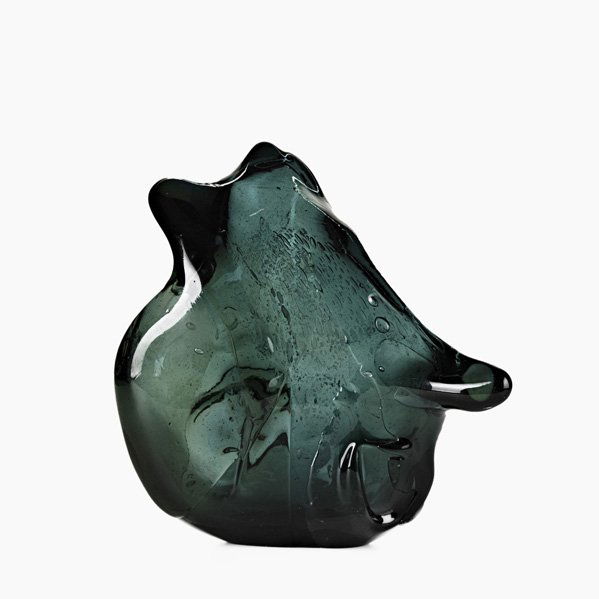 MARVIN LIPOFSKY Glass vessel: MARVIN LIPOFSKY (b. 1938); Untitled glass vessel, Berkeley, CA; Signed; 10" x 11" x 5"