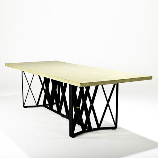 1292 Paul Frankl Cork And Steel Dining Table
