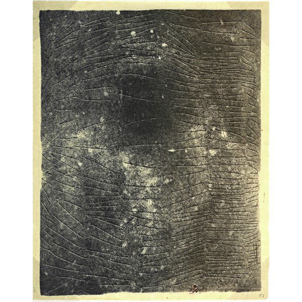 HARRY BERTOIA Two untitled monoprints: HARRY BERTOIA; Two untitled monoprints on rice paper, Pennsylvania; Pencil numbered 49 and 81, unsigned; Sheet: 6 1/2" x 8 1/4"