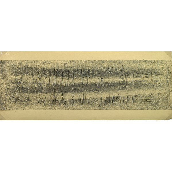HARRY BERTOIA Two untitled monoprints: HARRY BERTOIA; Two untitled monoprints on rice paper, Pennsylvania; Both pencil signed HB, numbered 41S and d; Sheet, larger: 10 1/4" x 26"