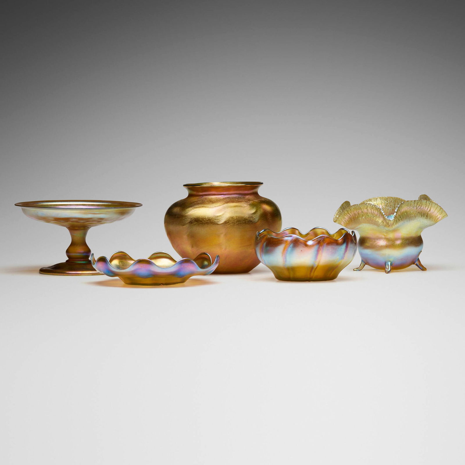 Tiffany Studios, Collection of five works (1 of 8)