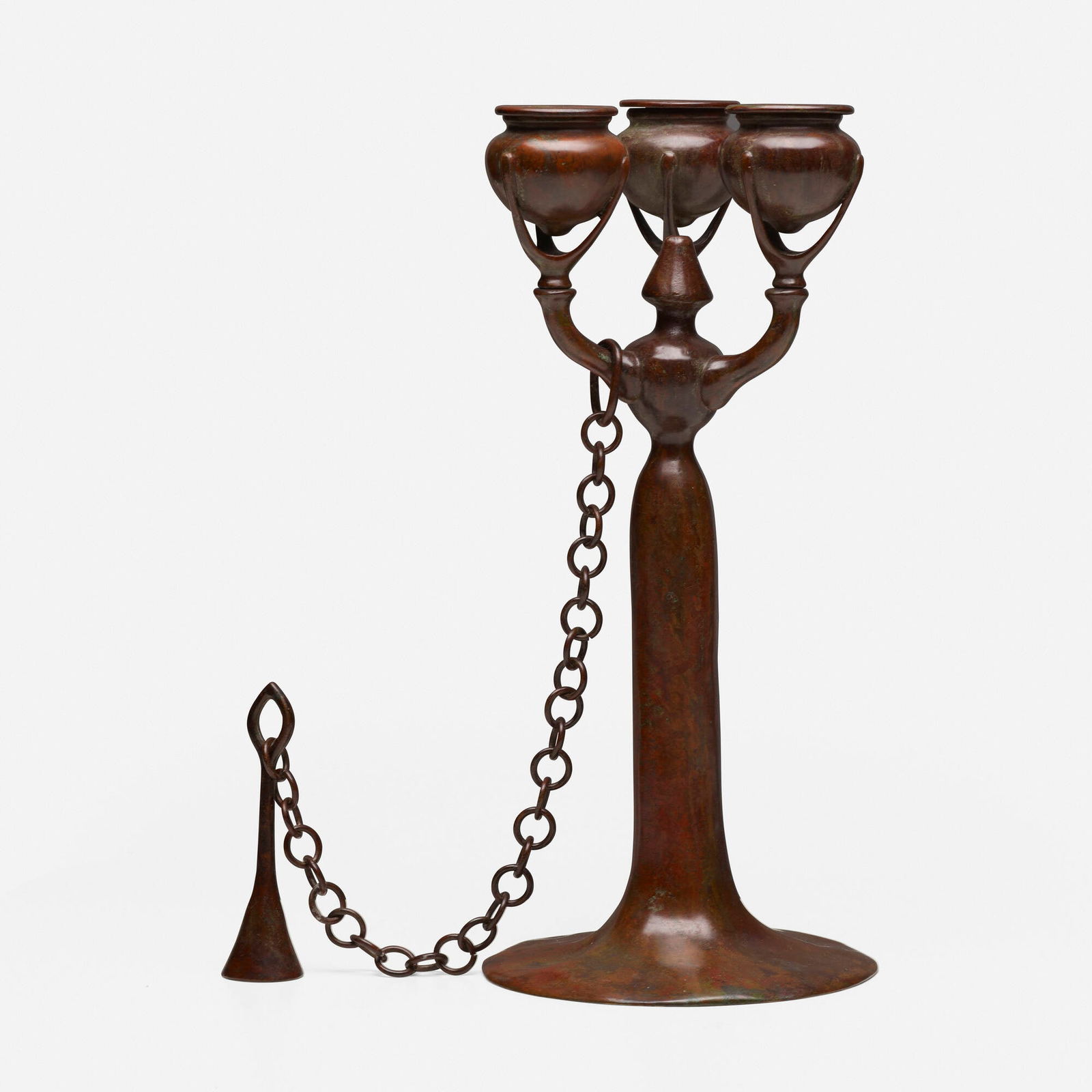 Tiffany Studios, Candelabrum with snuffer (1 of 5)