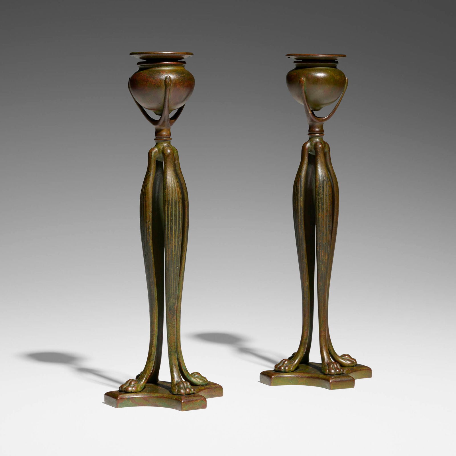 Tiffany Studios, Candlesticks, pair (1 of 5)