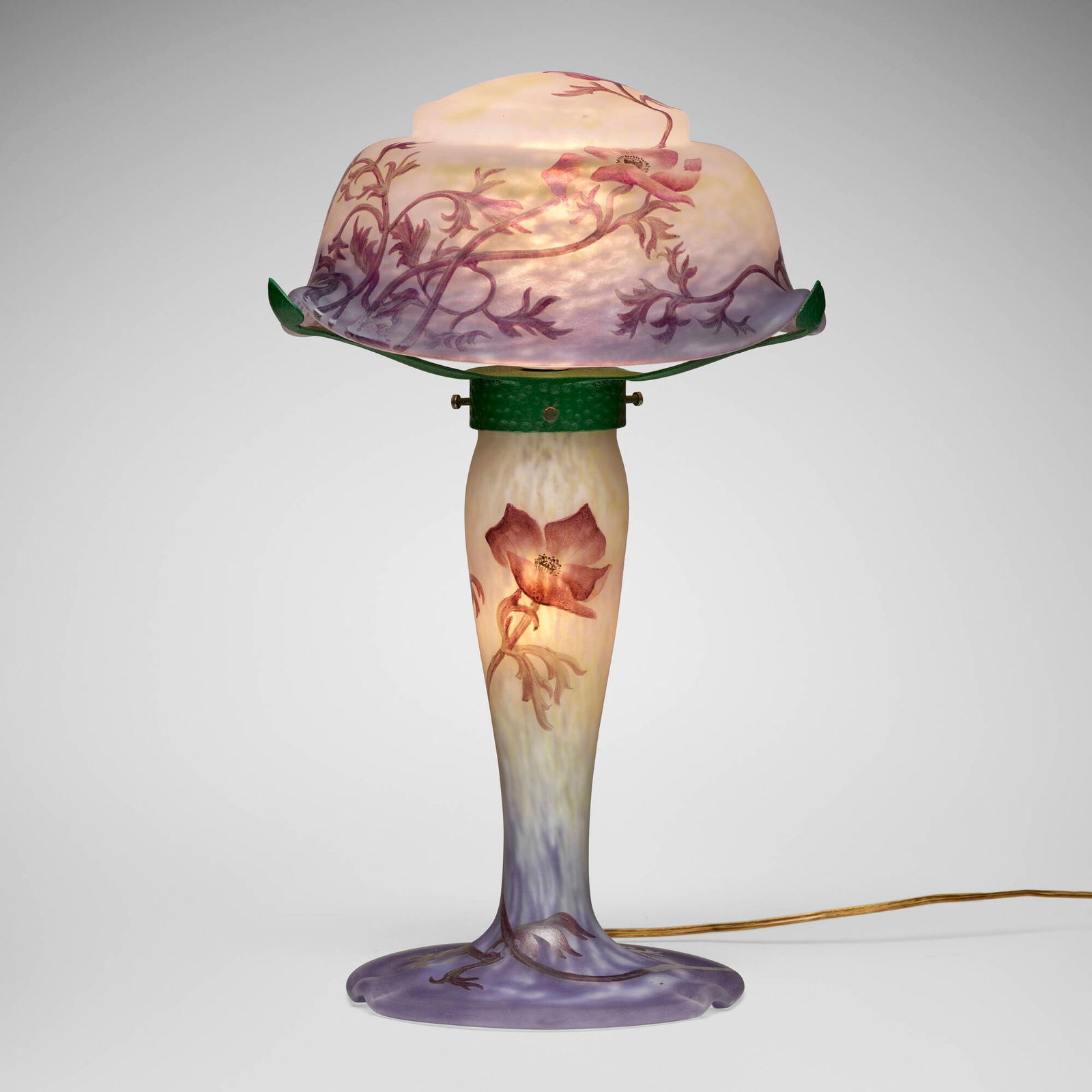 Muller Freres, Boudoir lamp with poppies (1 of 7)