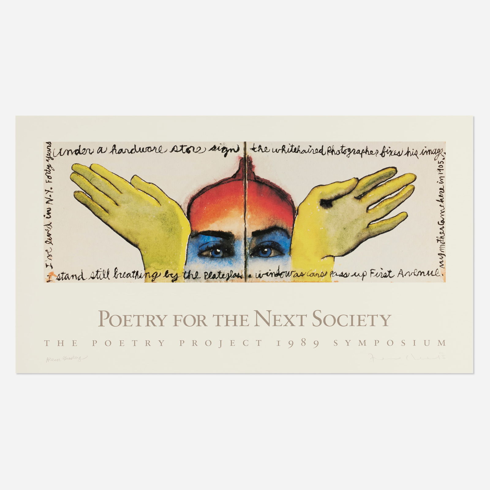 Francesco Clemente, Poetry for the Next Society poster (1 of 2)