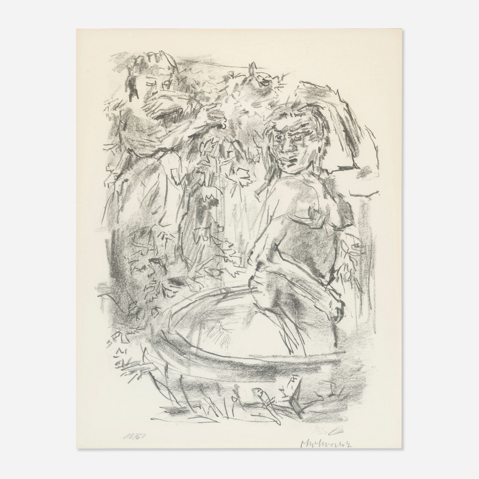 Oskar Kokoschka, David and Bath-sheba (from the Saul and David portfolio) (1 of 3)