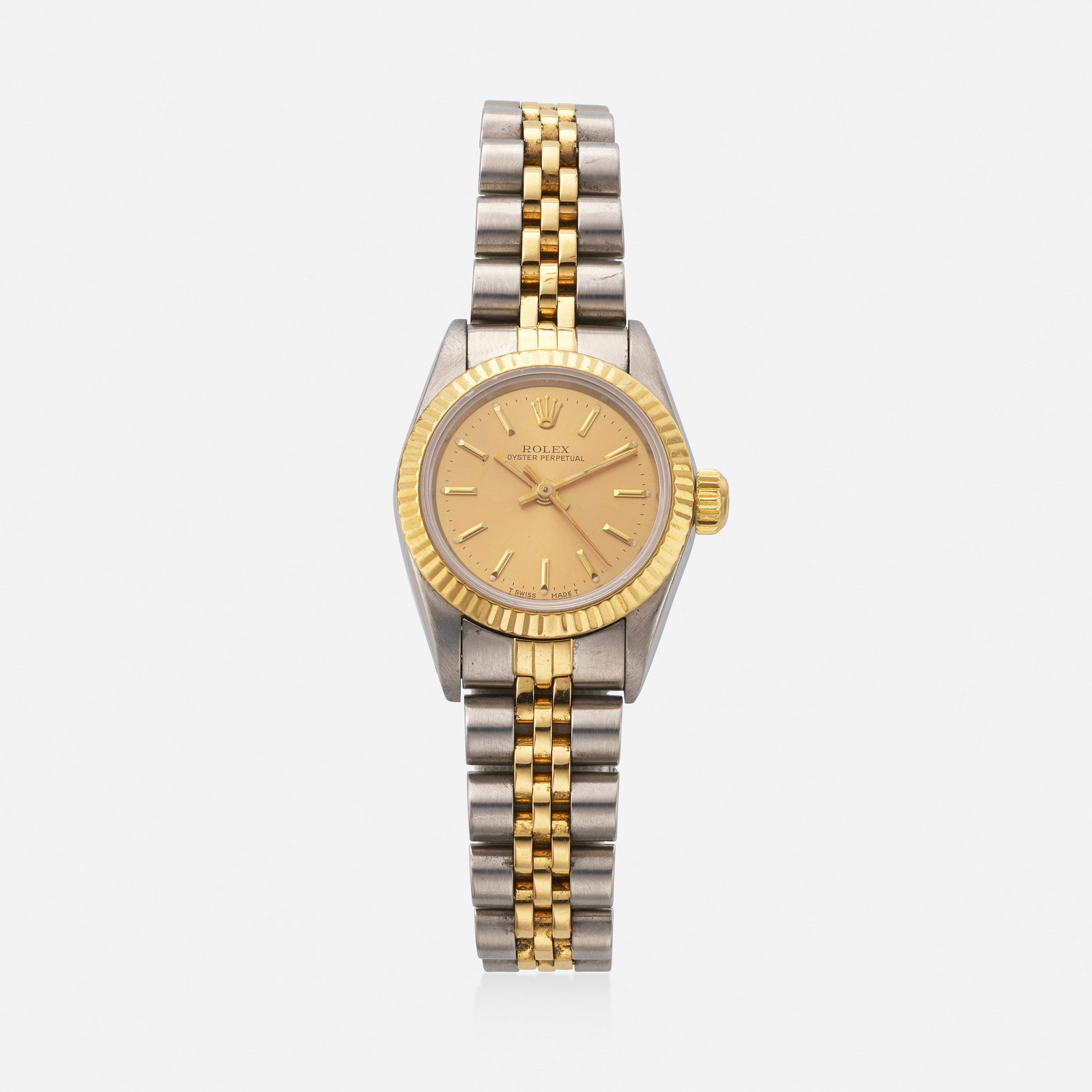 Rolex, 'Oyster Perpetual Lady' gold and stainless steel wristwatch, Ref. 67193 (1 of 2)