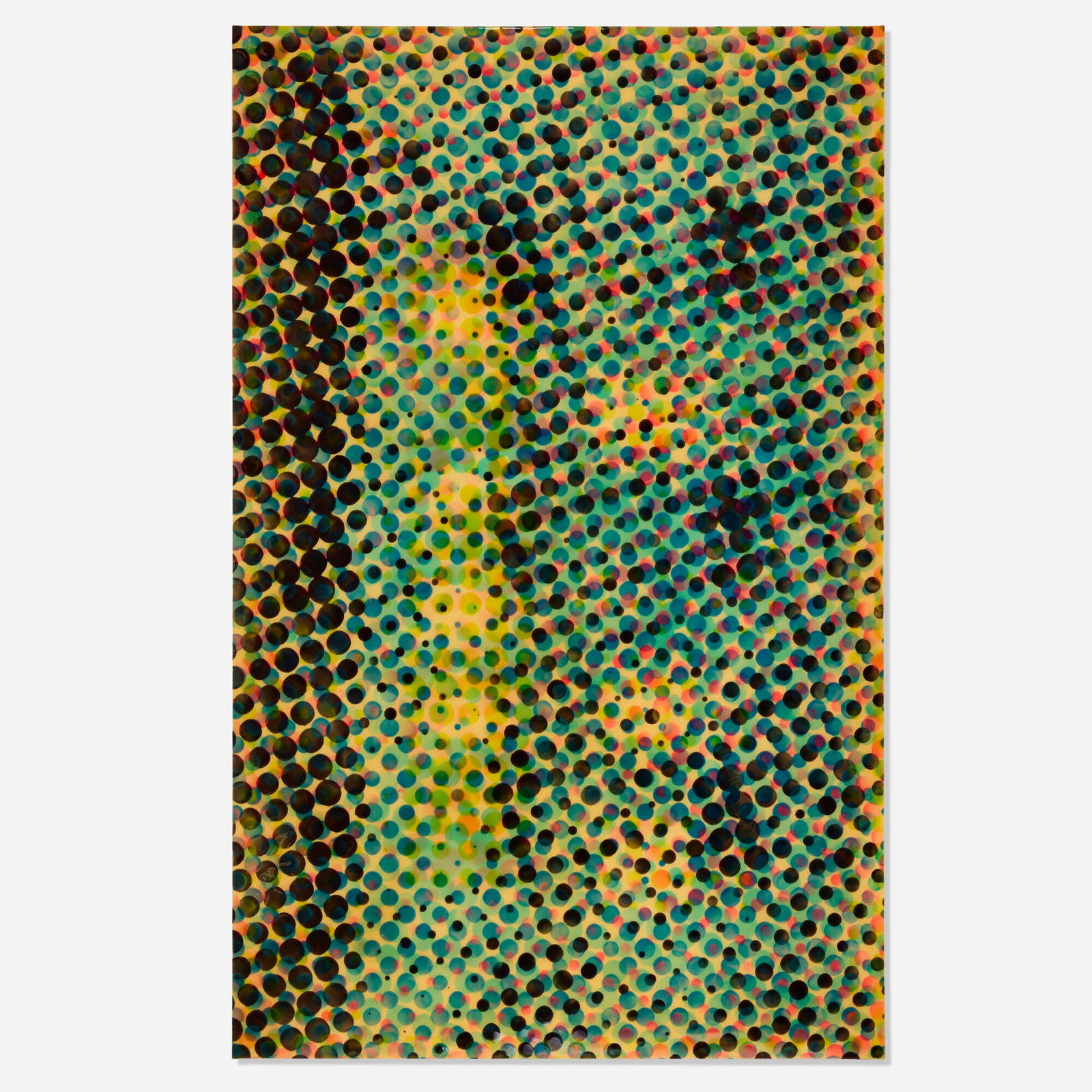 Peter Zimmermann, Raster (Blau): Peter Zimmermann Raster (Blau) 2000epoxy resin with pigments on canvas 106.25 h x 66.875 w in (270 x 170 cm) Signed and dated to verso 'P. Zim 2000'. Provenance: Klemen