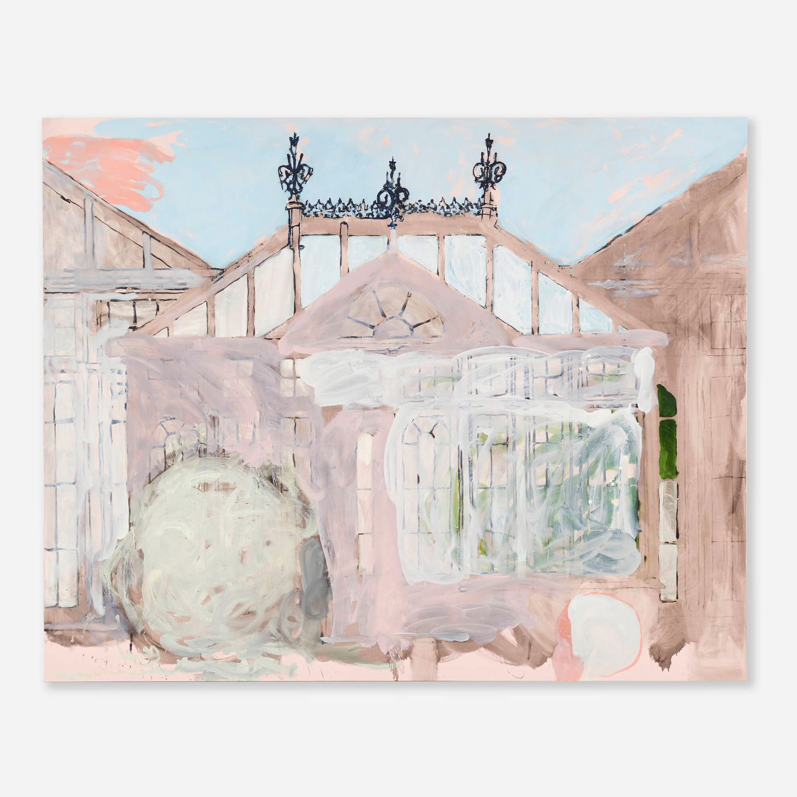 Charlie Billingham, The Sunshine Room 1: Charlie Billingham The Sunshine Room 1 2014oil on linen 70.75 h x 81.25 w in (180 x 206 cm) Signed, titled and dated to verso 'Charlie Billingham The Sunshine Room 1 2014'. Prov