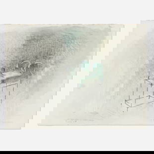 Saint Clair Cemin, Drawing for Untitled with Fins: Saint Clair Cemin Drawing for Untitled with Fins 1987watercolor and graphite on paper 11.125 h × 15 w in (28 × 38 cm) Signed, dated and inscribed to lower edge ‘Saint Clai