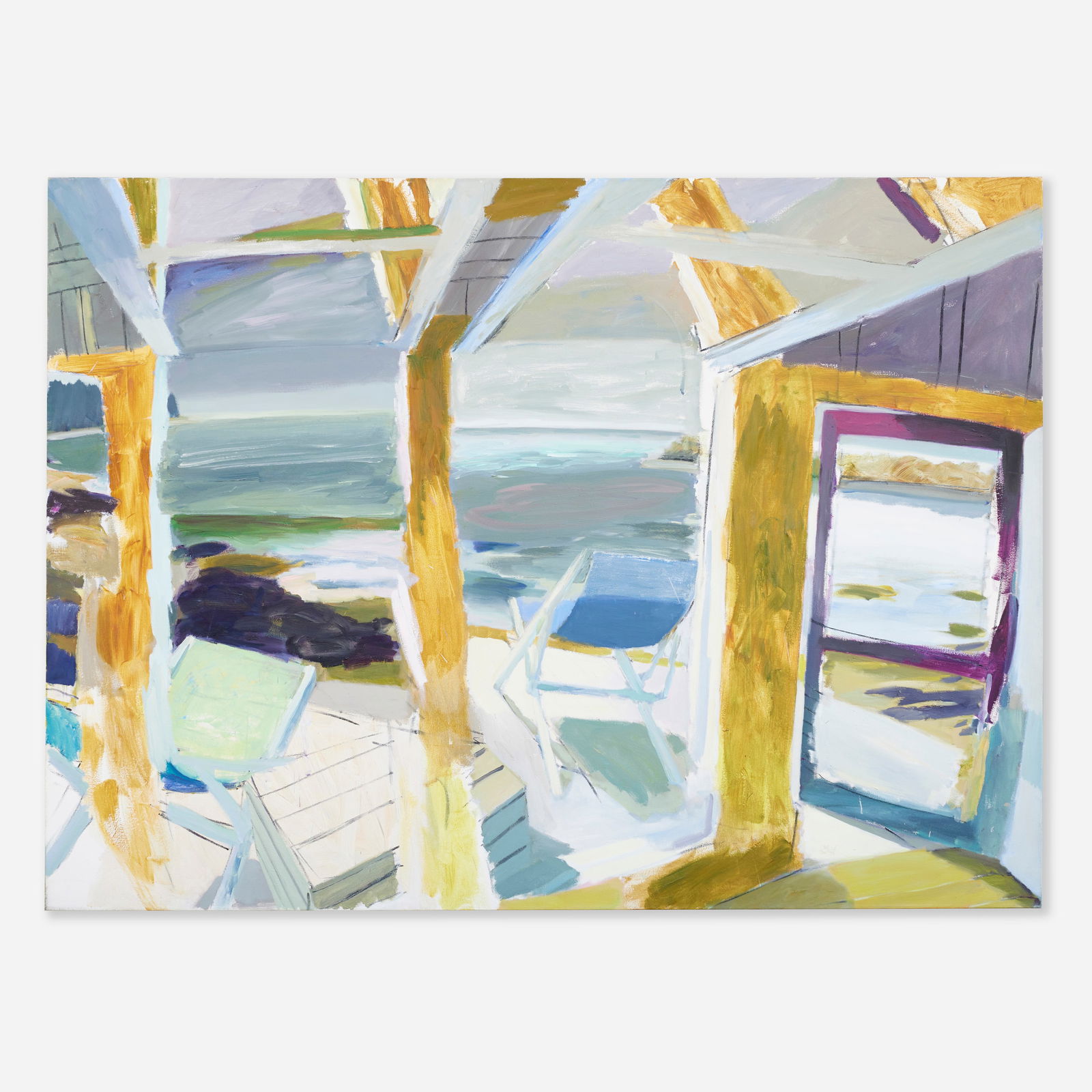 Joel Janowitz, Shifting Weather: Joel Janowitz Shifting Weather 1987oil on canvas 66 h × 90 w in (168 × 229 cm) Signed and dated to verso ‘Janowitz 1987’. This work will ship fro