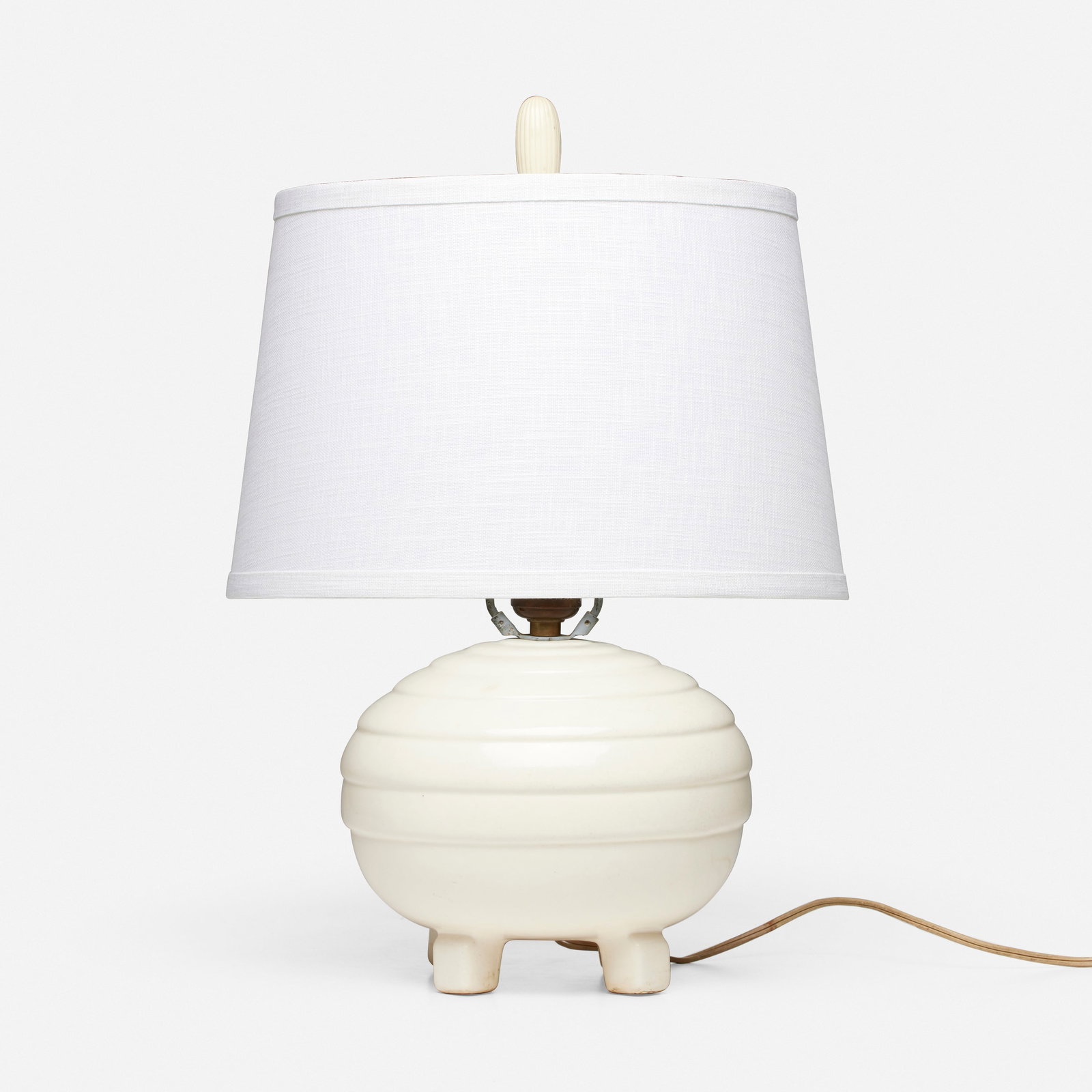 Art Deco, Table lamp: Art Deco Table lamp c. 1935 glazed earthenware 17 h × 8 dia in (43 × 20 cm) This work will ship from Lambertville, New Jersey. Condition