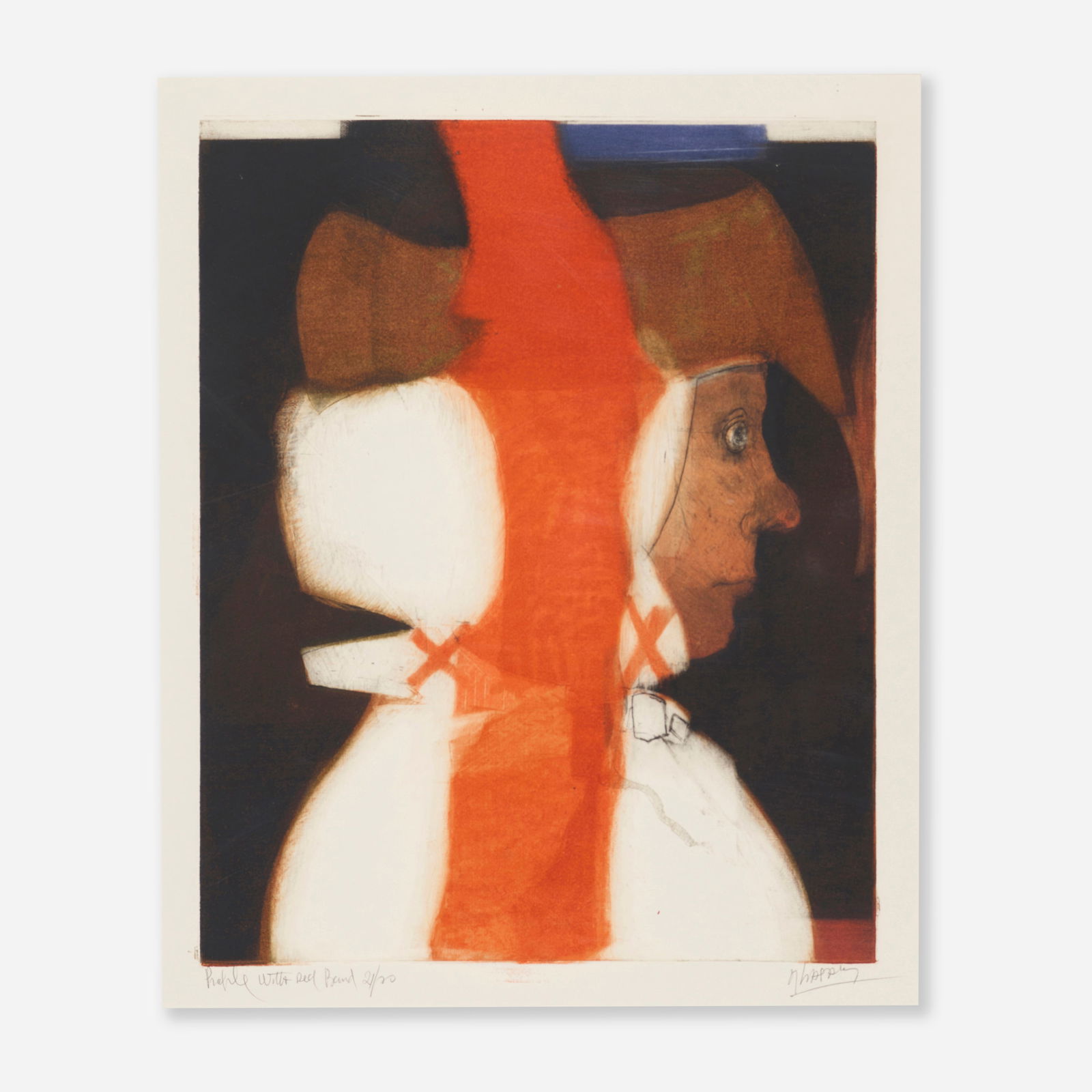 Mauricio Lasansky, Profile with Red Band (1 of 3)