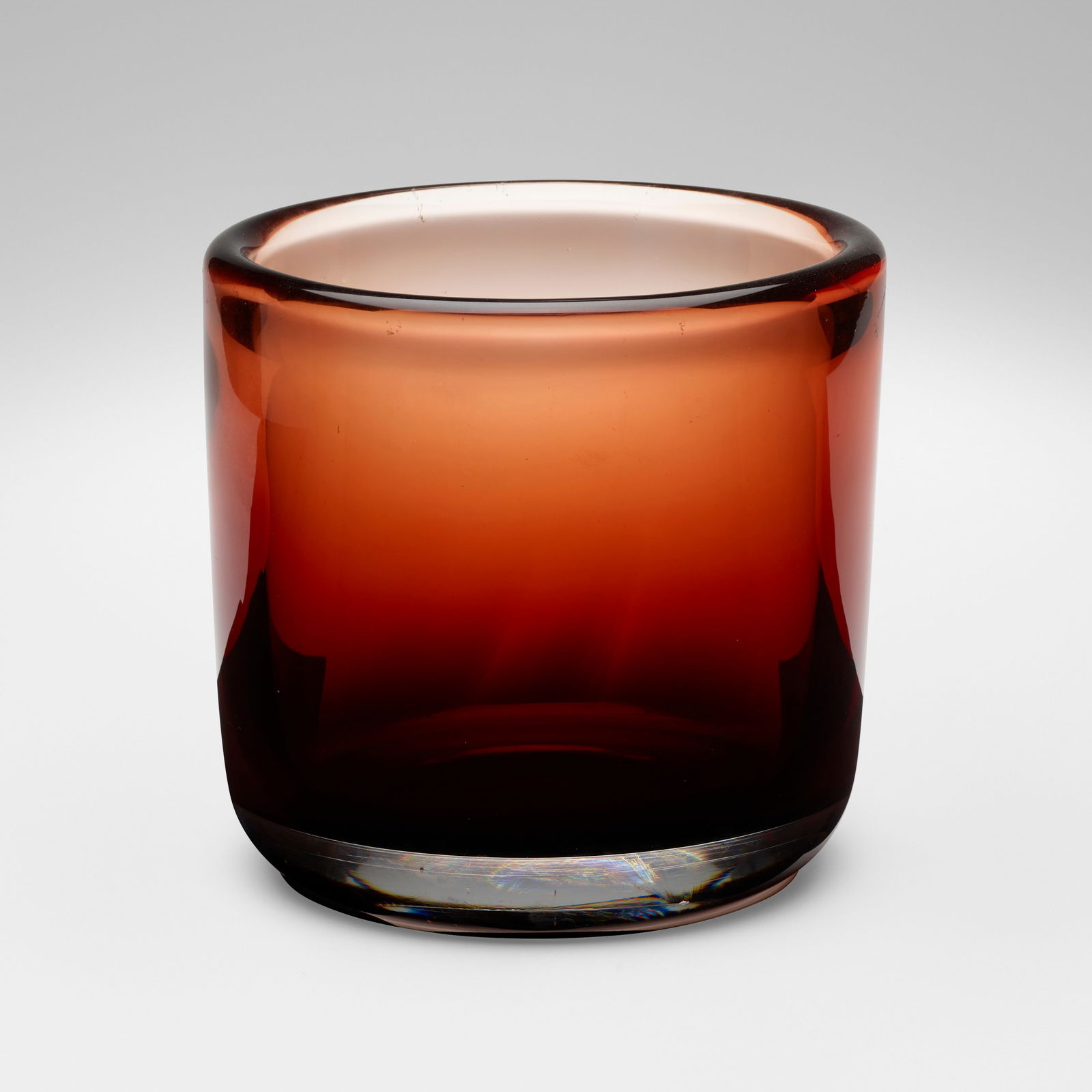 Sven Palmqvist, Expo vase: Sven Palmqvist Expo vase OrreforsSweden, c. 1960hand-blown glass 7 h × 7 dia in (18 × 18 cm) Etched signature to underside ‘Orrefors Expo Pu 185-60 Sven Palmqvist