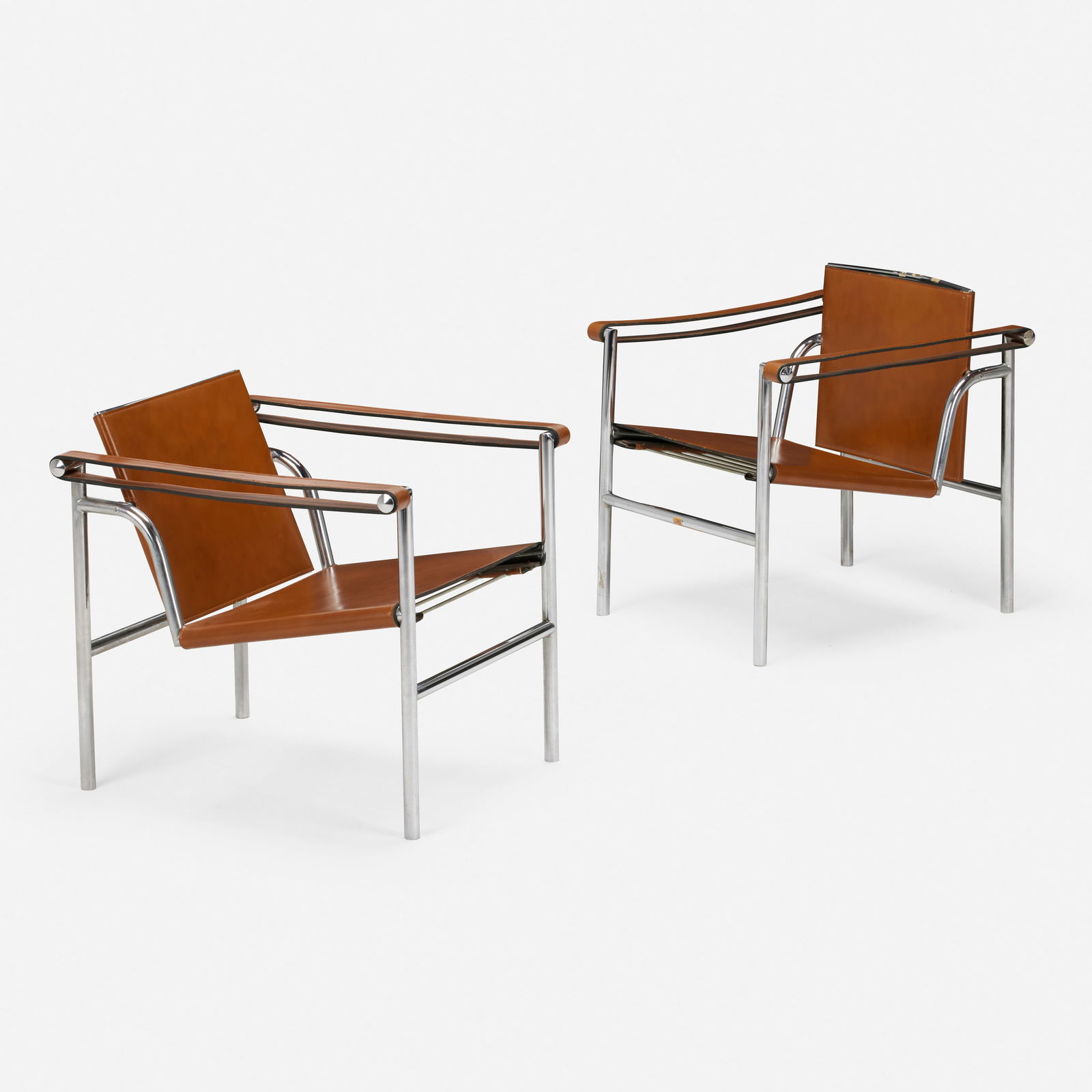 Charlotte Perriand, Pierre Jeanneret and Le Corbusier, Basculant chairs model LC1, pair (1 of 5)