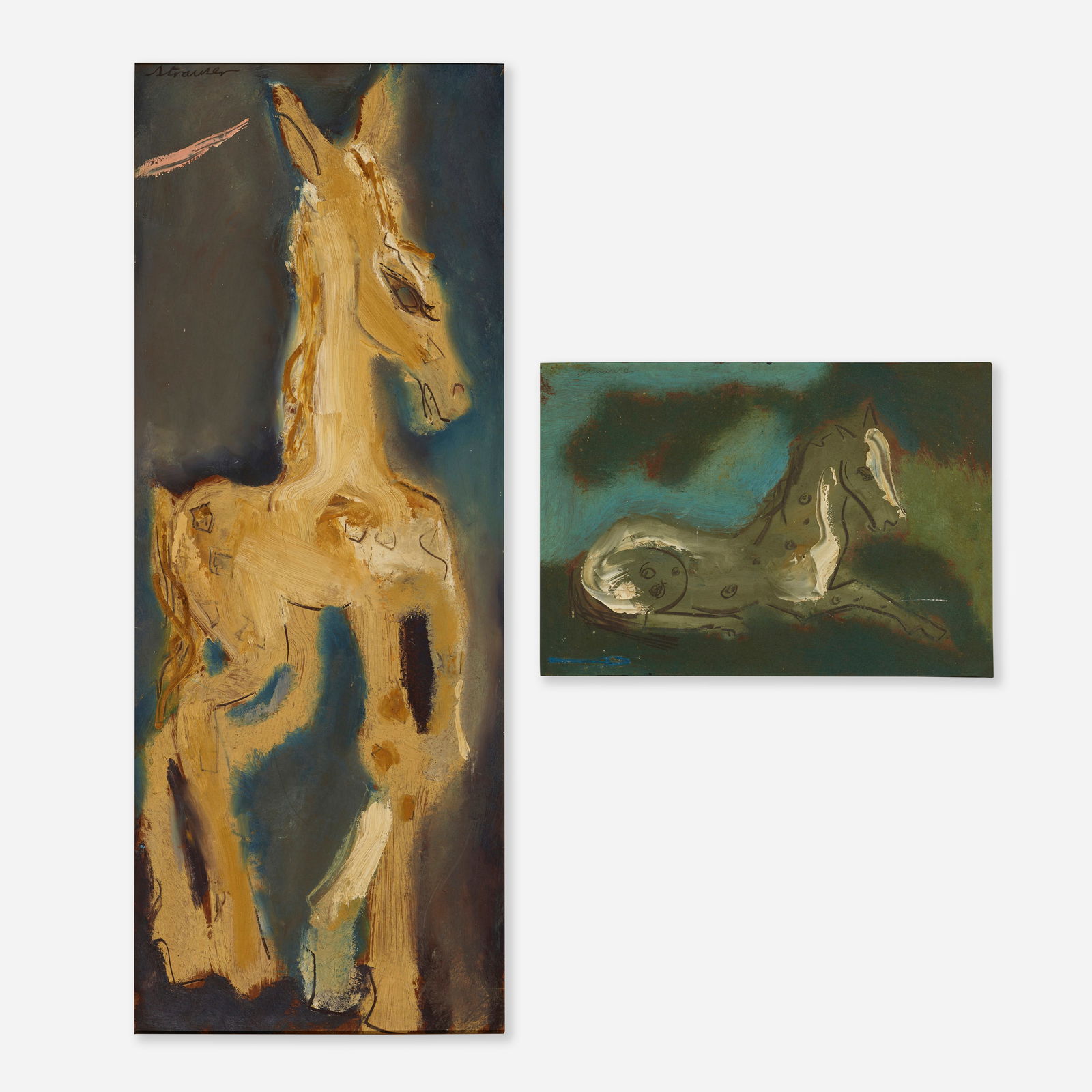 Sterling Strauser, Untitled (two works) (1 of 3)