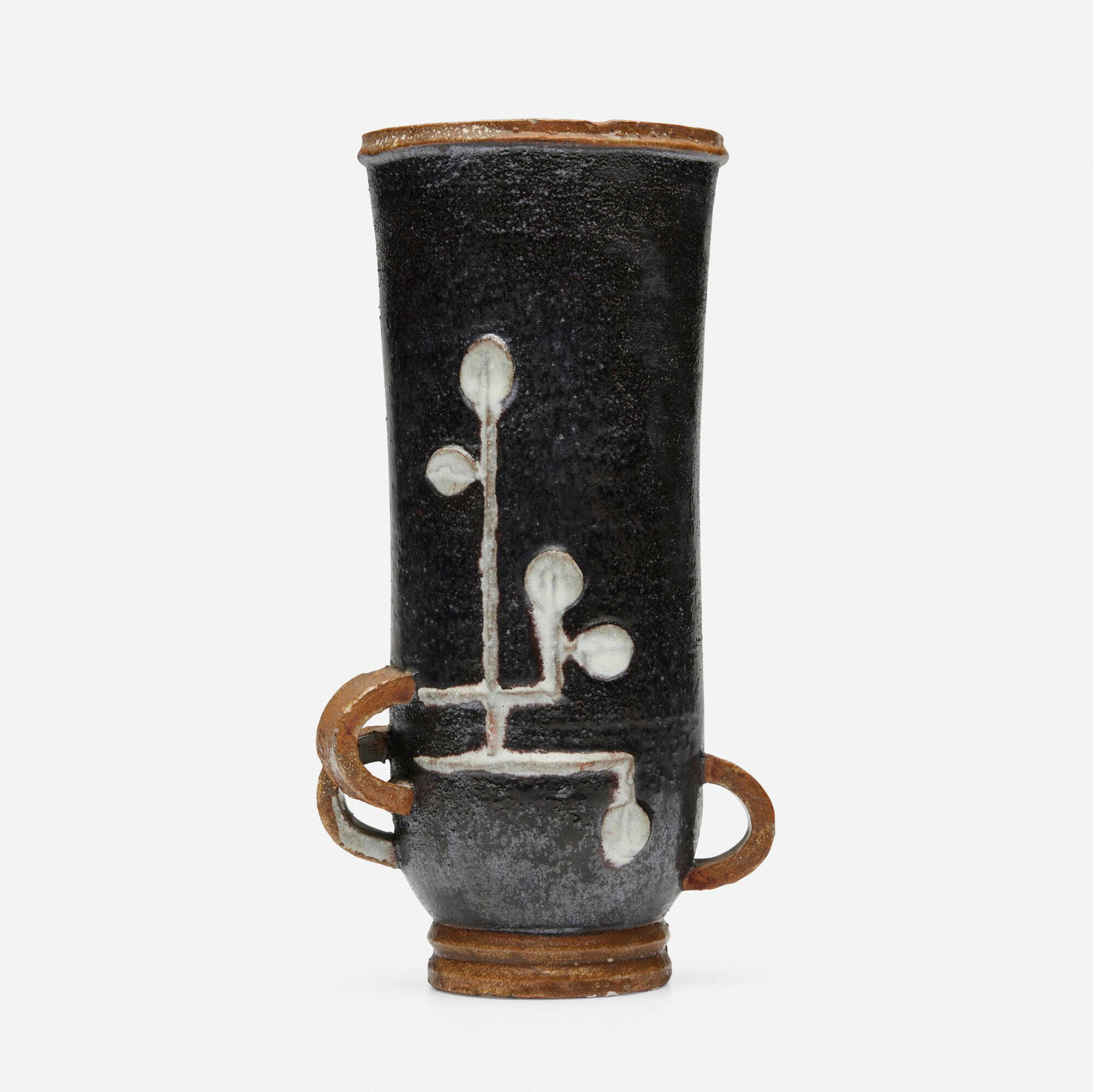 Gudrun Baudisch for Wiener Werkstatte, Vase: Gudrun Baudisch for Wiener Werkstatte Vase Austria, c. 1927glazed earthenware 7.25 h x 4.25 w x 3 d in (18 x 11 x 8 cm) Impressed manufacturer's mark, artist's monogram and number to underside